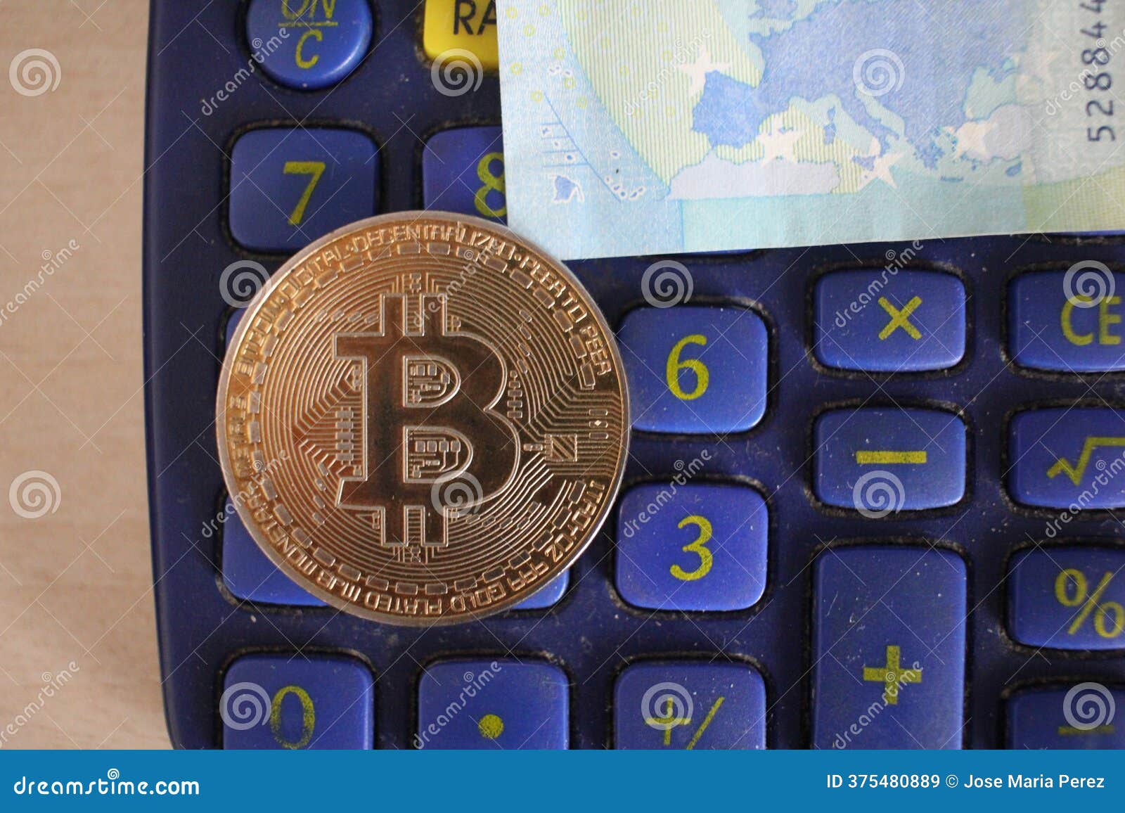 A Bitcoin and a Twenty Euro Bill Stock Image - Image of banking, virtual:  375480889