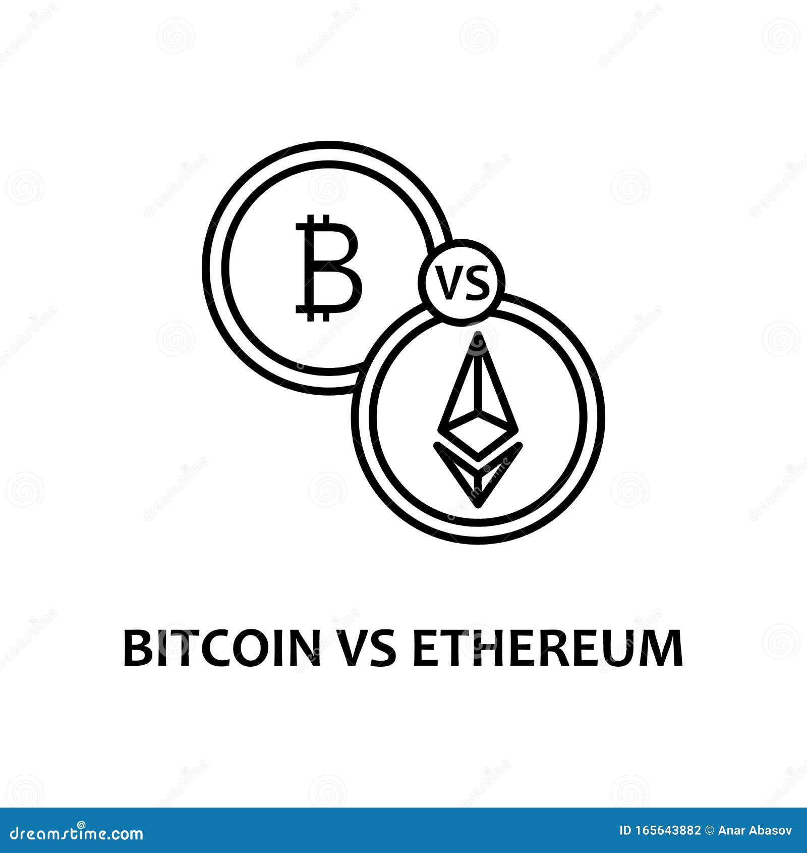 Bitcoin Vs Ethereum Icon with Name. Element of Crypto Currency for Mobile  Concept and Web Apps Editorial Photography - Illustration of symbol,  digital: 165643882