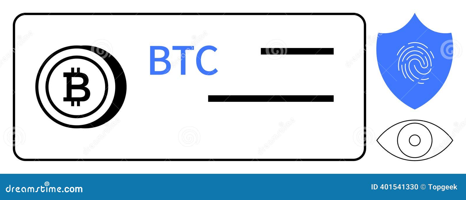 Bitcoin Wallet Security Concept with Shield, Fingerprint, and Privacy  Elements Stock Vector - Illustration of payment, blockchain: 401541330