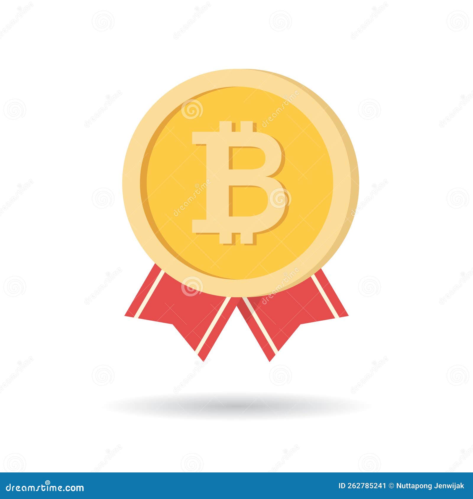 Bitcoin Win 1st Place Cryptocurrency. Realistic Vector Illustration. Stock  Vector - Illustration of digital, currency: 262785241