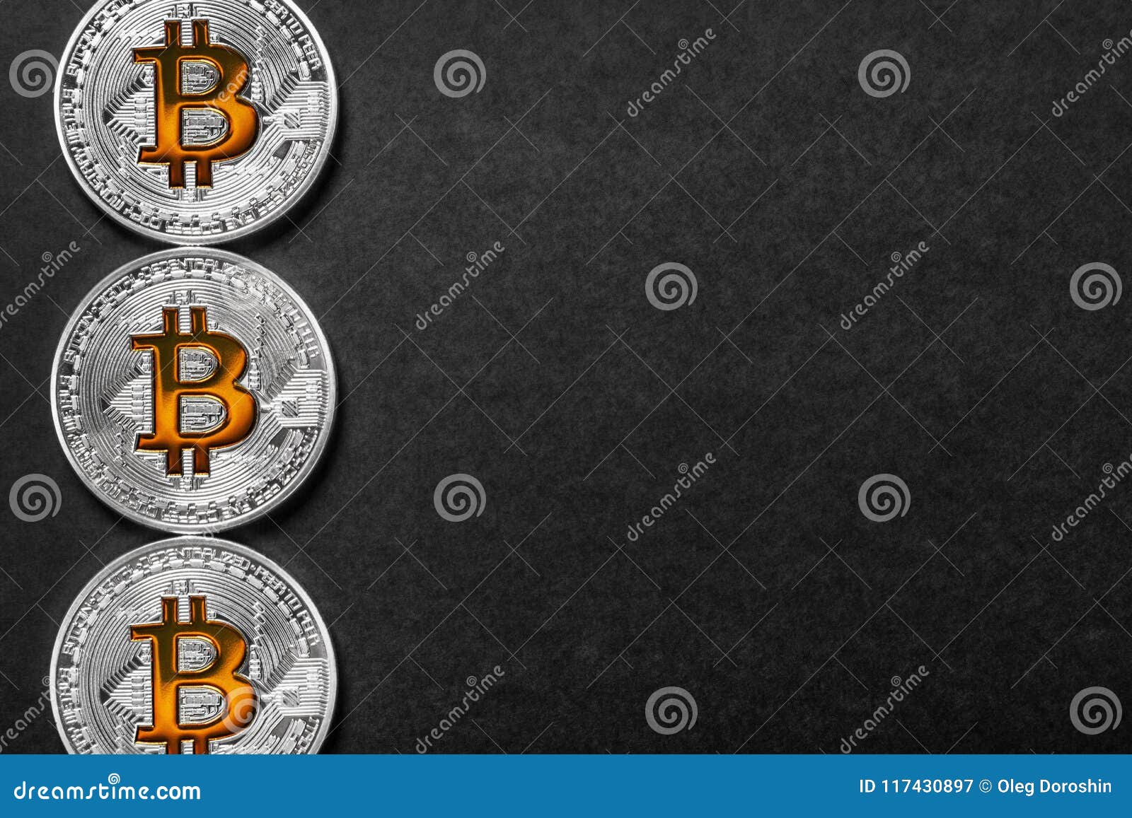 Bitcoin is the Most Popular Cryptocurrency in the World Stock Image