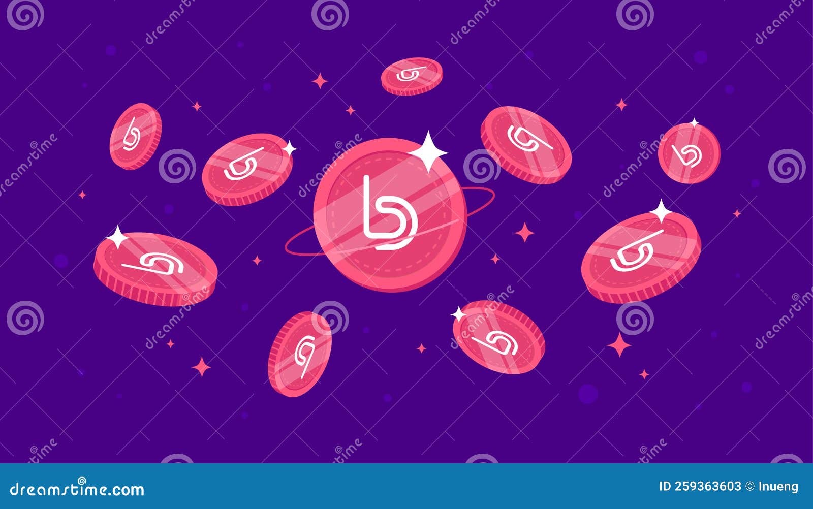 BitDAO BIT Coins Falling from the Sky. BIT Cryptocurrency Concept Banner  Background Stock Vector - Illustration of banking, fall: 259363603