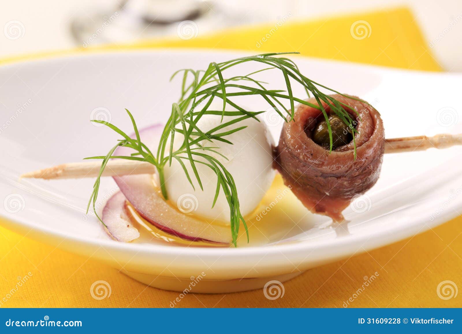 Bitesized hors d oeuvre stock photo. Image of dill, mozzarella 31609228