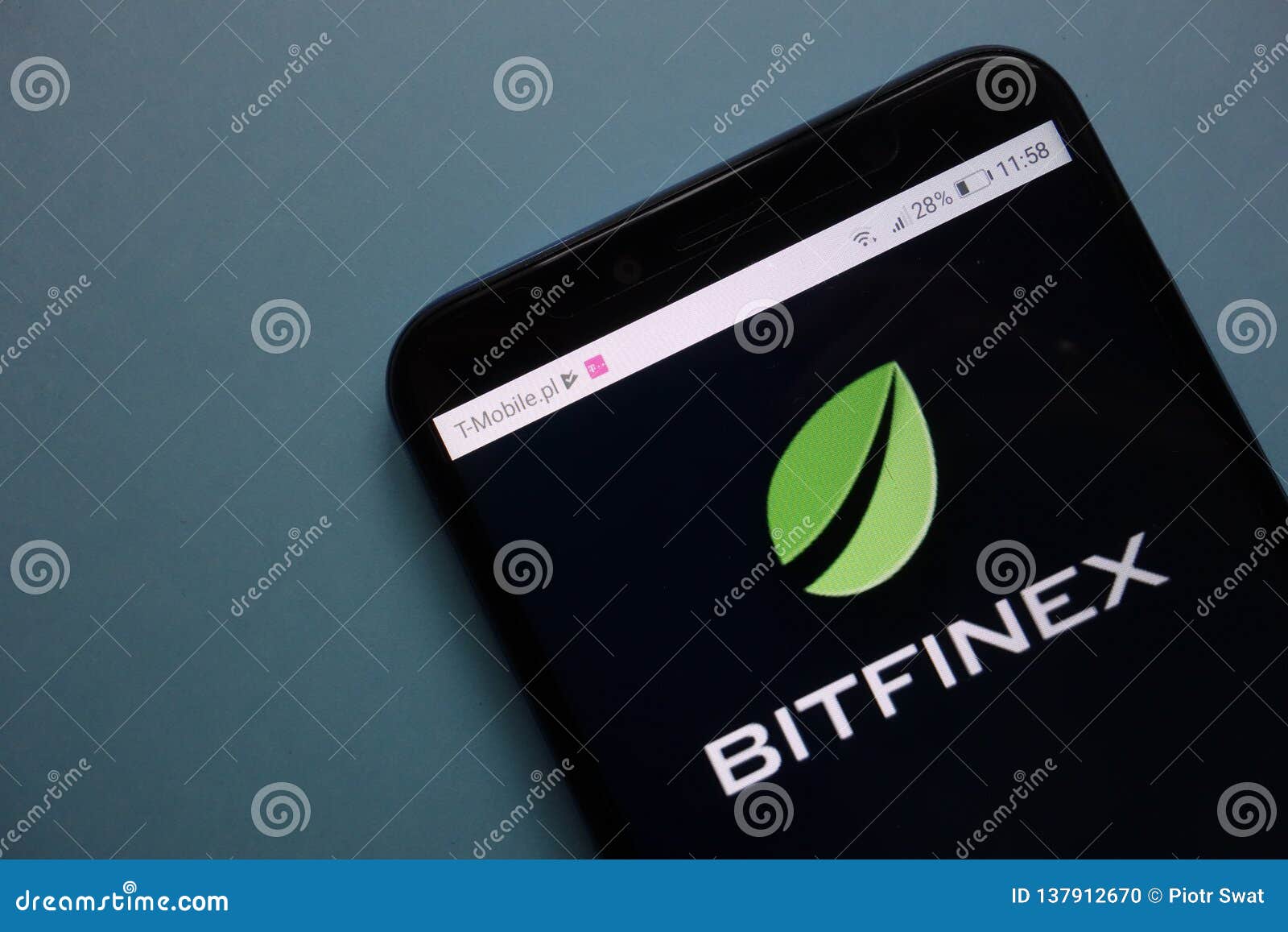 Bitfinex Cryptocurrency Exchange Logo On Smartphone ...