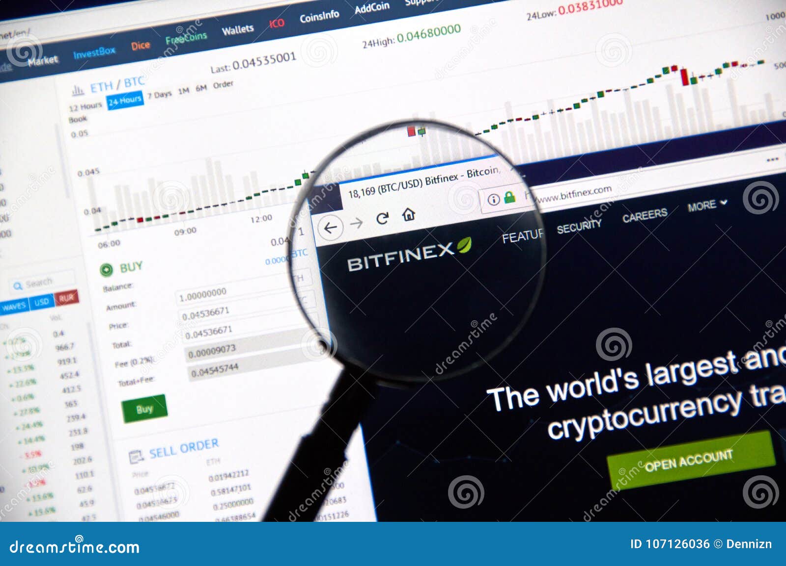 Bitfinex Cryptocurrency Exchange Editorial Photo - Image ...
