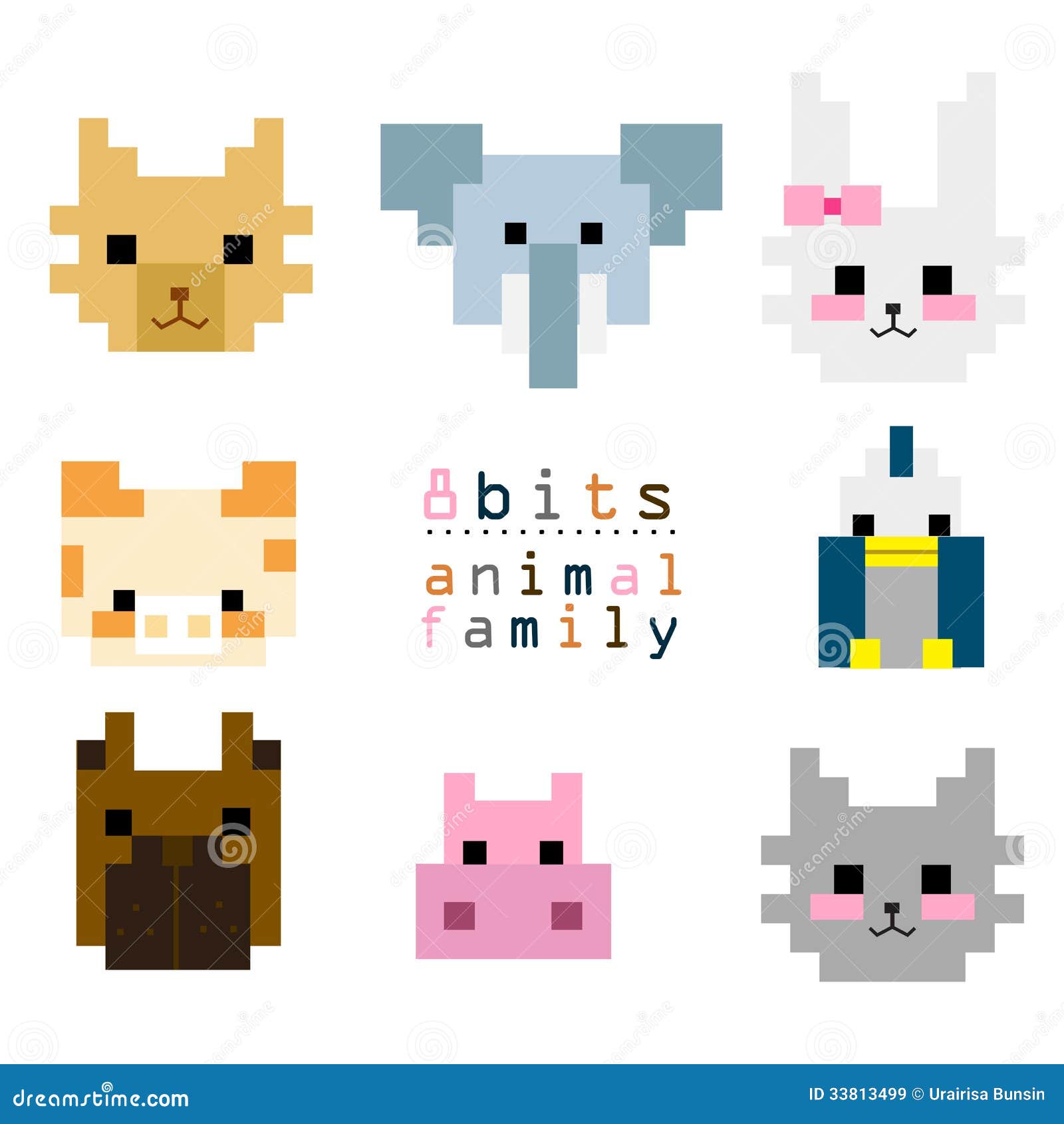 Pixel Art Cat Friend Playing Stock Illustration - Download Image Now - Animal, Animal Family, Art - iStock