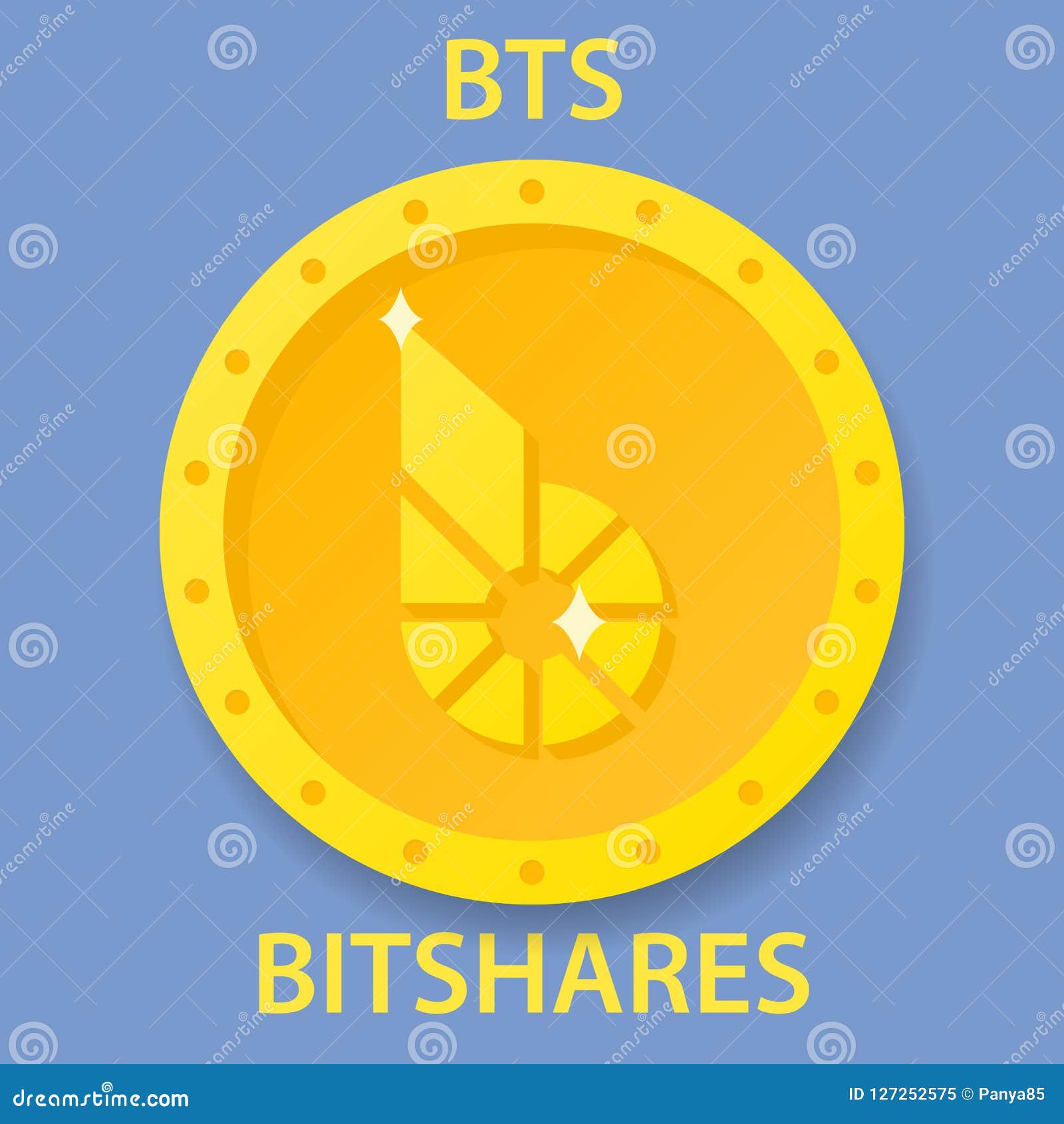 Bitshares Coin Cryptocurrency Blockchain Icon. Virtual ...