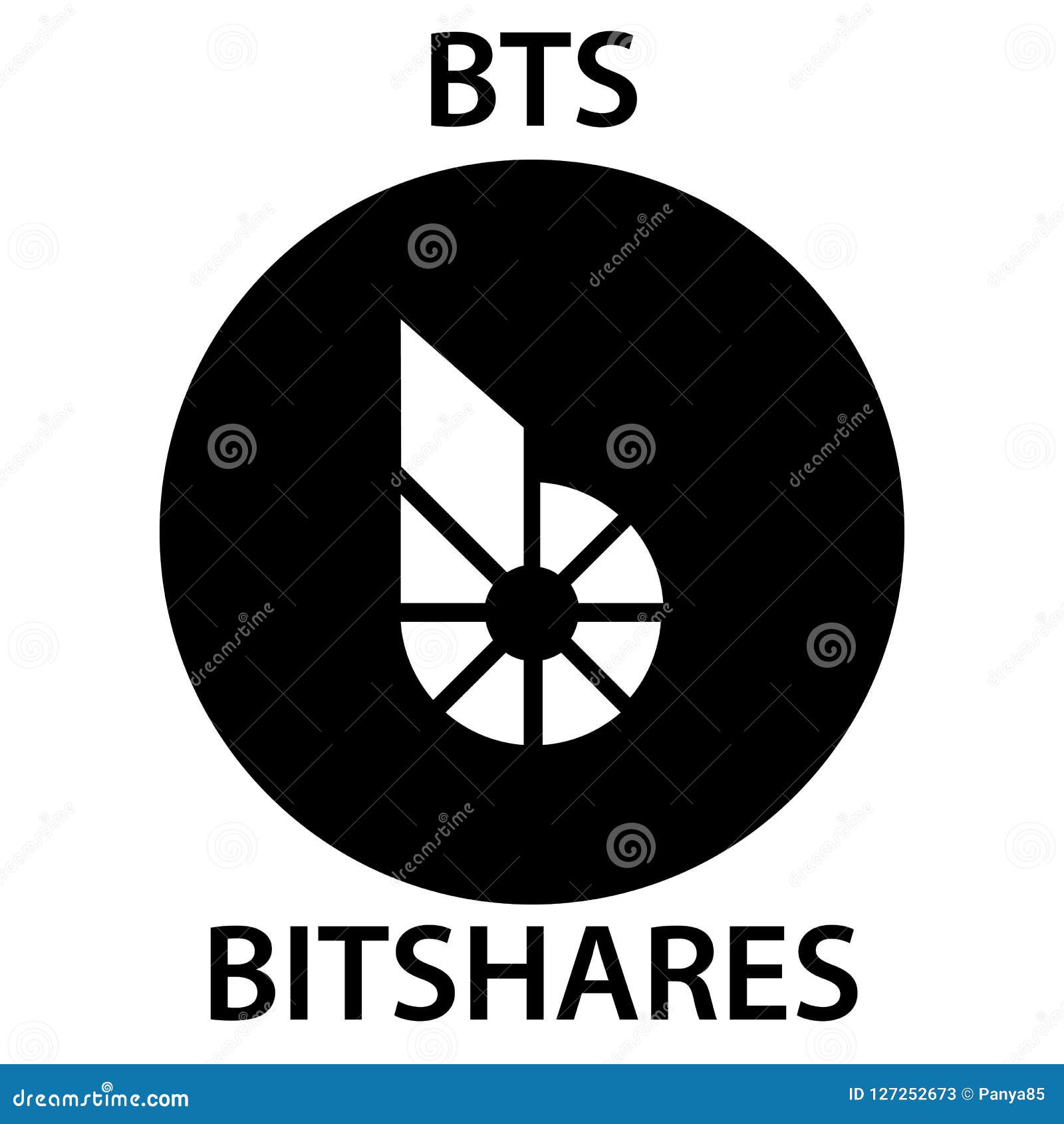 Bitshares Coin Cryptocurrency Blockchain Icon. Virtual ...