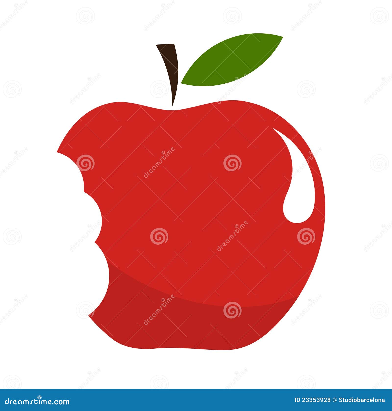 Bitten apple stock vector. Illustration of chaps, food 23353928