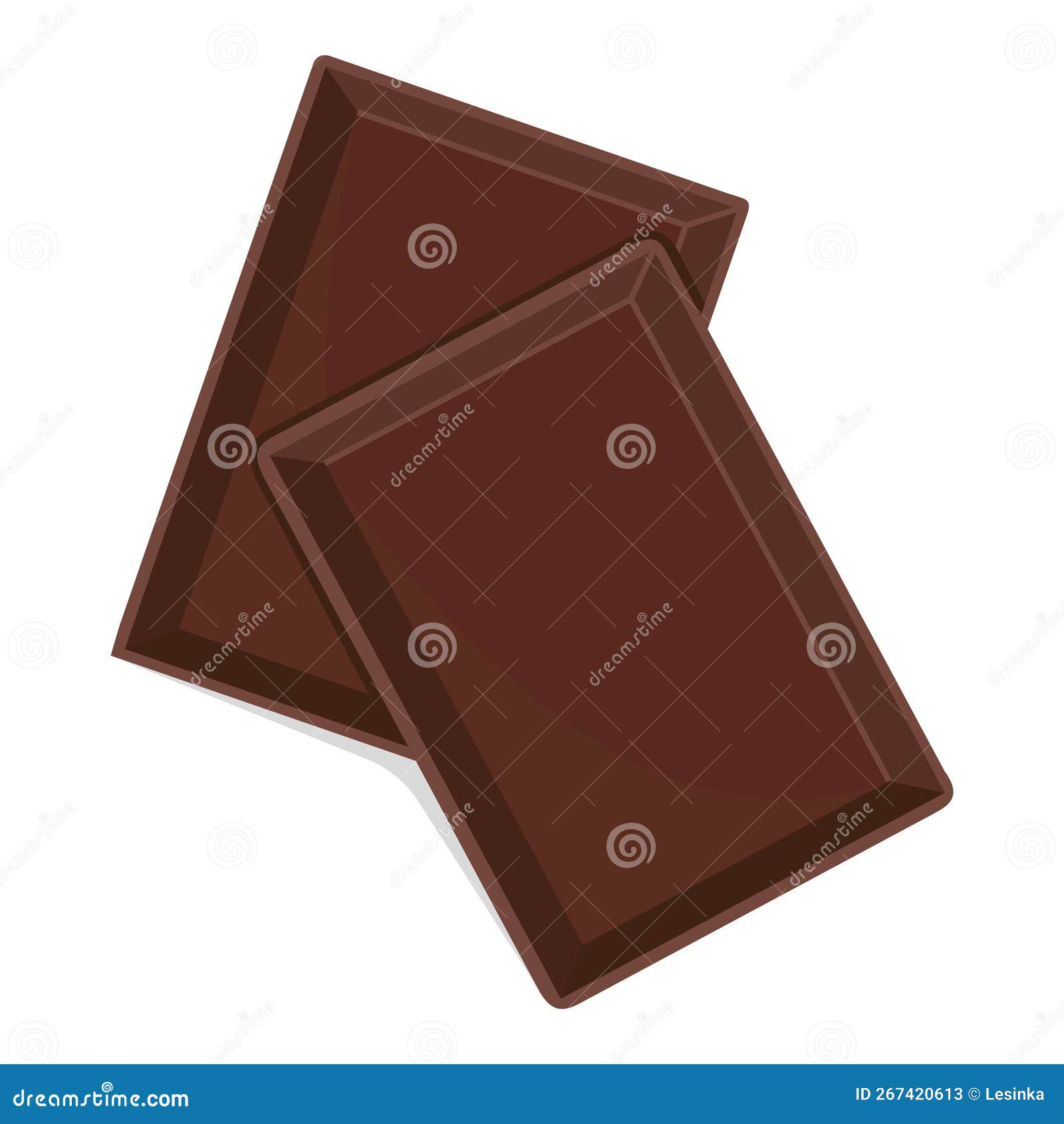 A Bitten Chocolate Bar Color Vector Isolated Cartoon Style Illustration Stock Vector