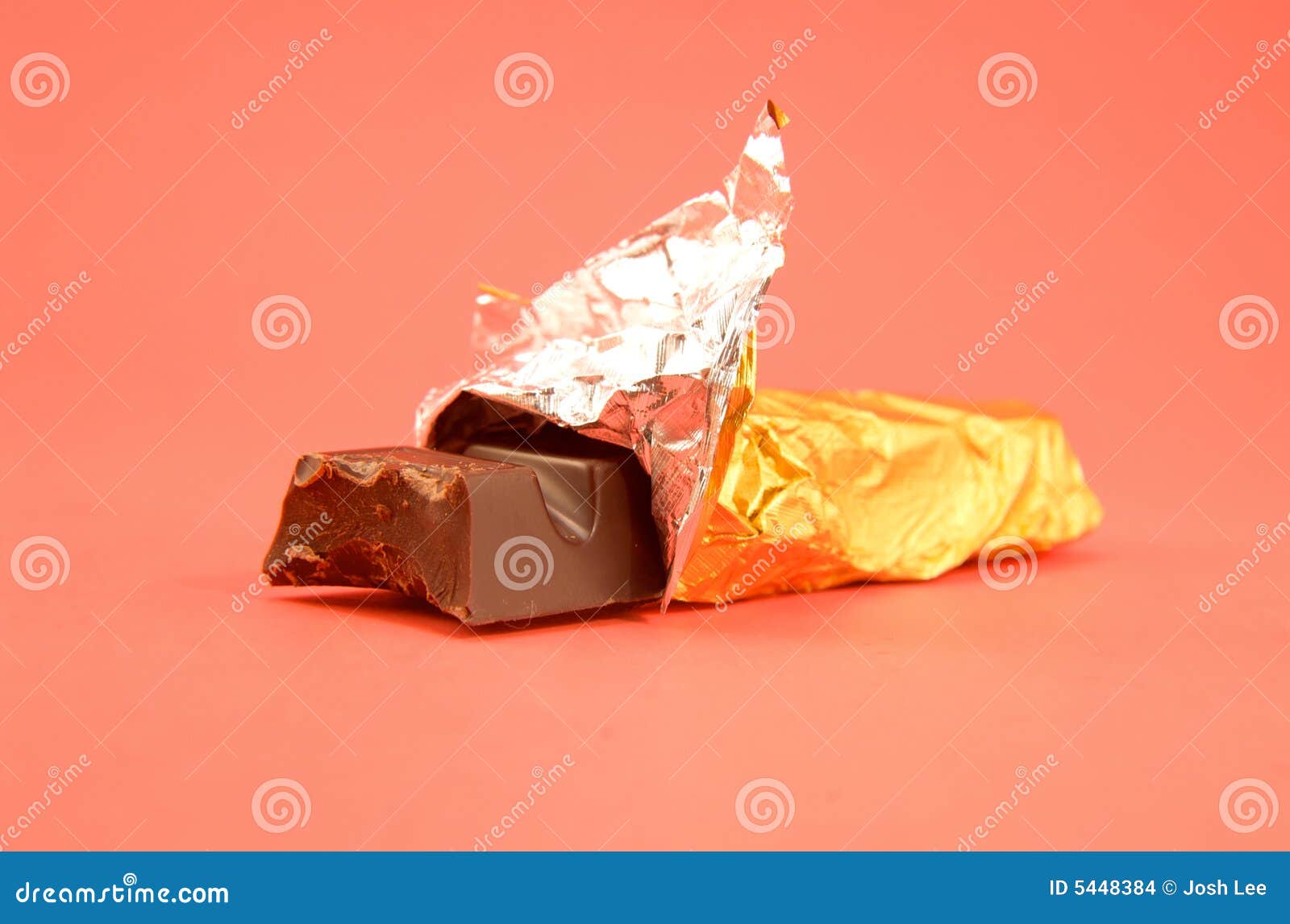 Bitten Dark Chocolate Bar Being Unwrapped Stock Photo Image of candy