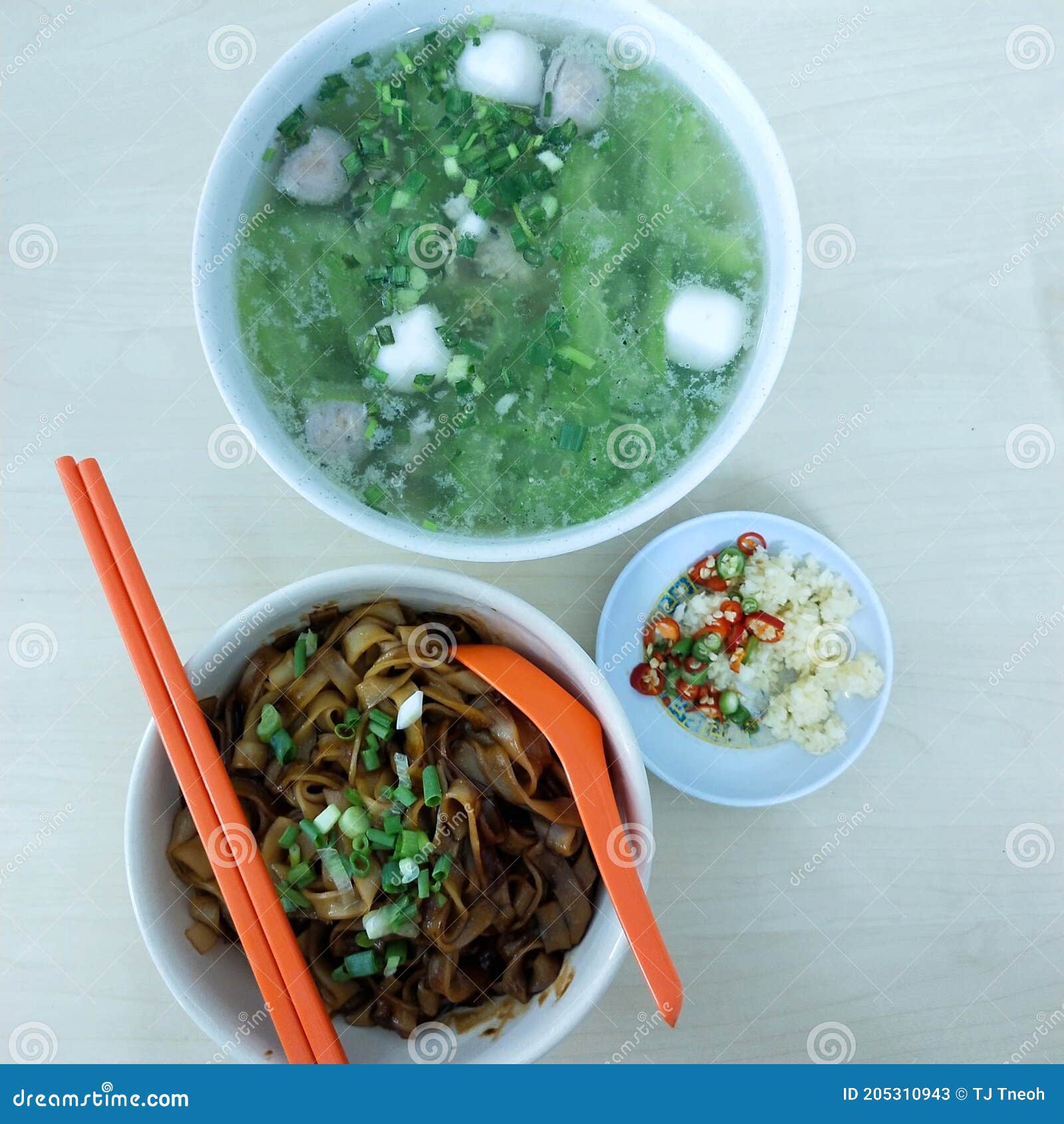 Bitter Gourd Soup with Dried Noodles Stock Image Image of gourd