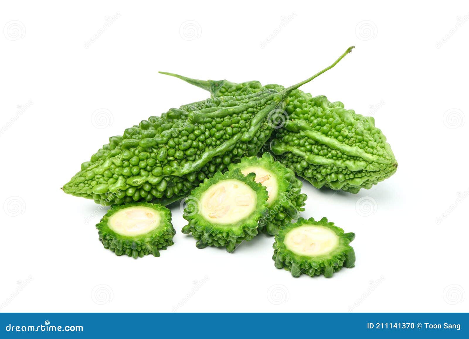 Bitter Melon or Bitter Gourd with Slices Stock Photo Image of healthy