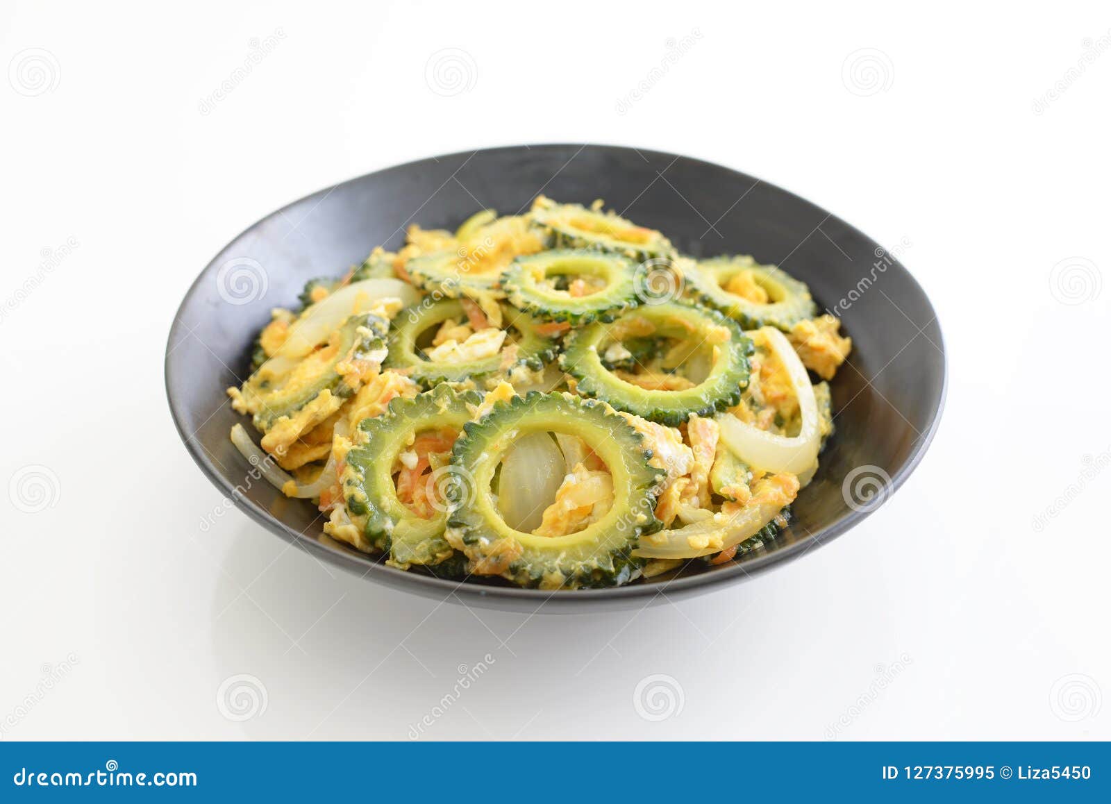 Okinawan Cuisine, Bitter Melon Stir Fried Stock Image Image of diet