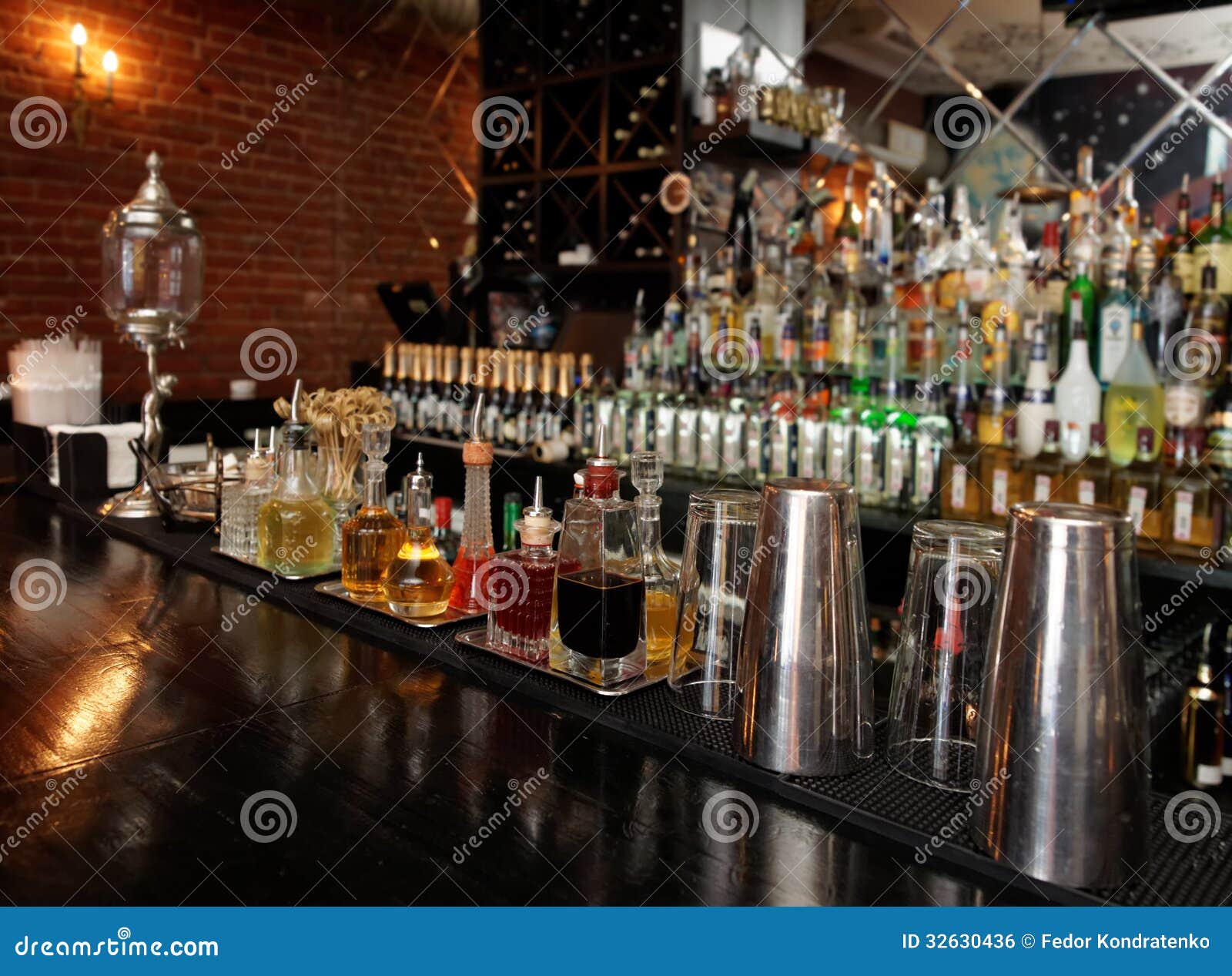 Bitters and Infusions on Bar Counter Stock Photo Image of glowing