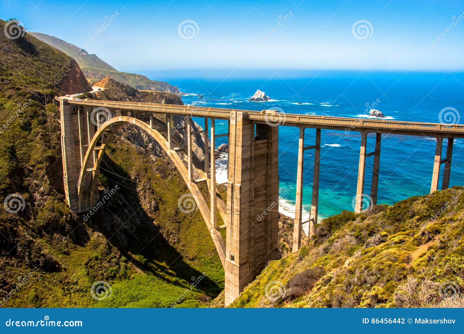 bixby bridge, highway 1 big sur - california usa