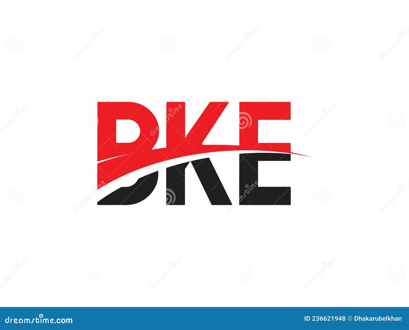 BKE Letter Initial Logo Design Vector Illustration Stock Vector