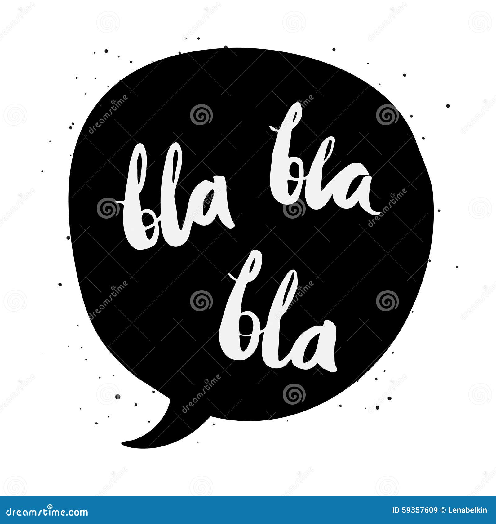 Bla bla bla stock vector. Illustration of slang, speak - 59357609