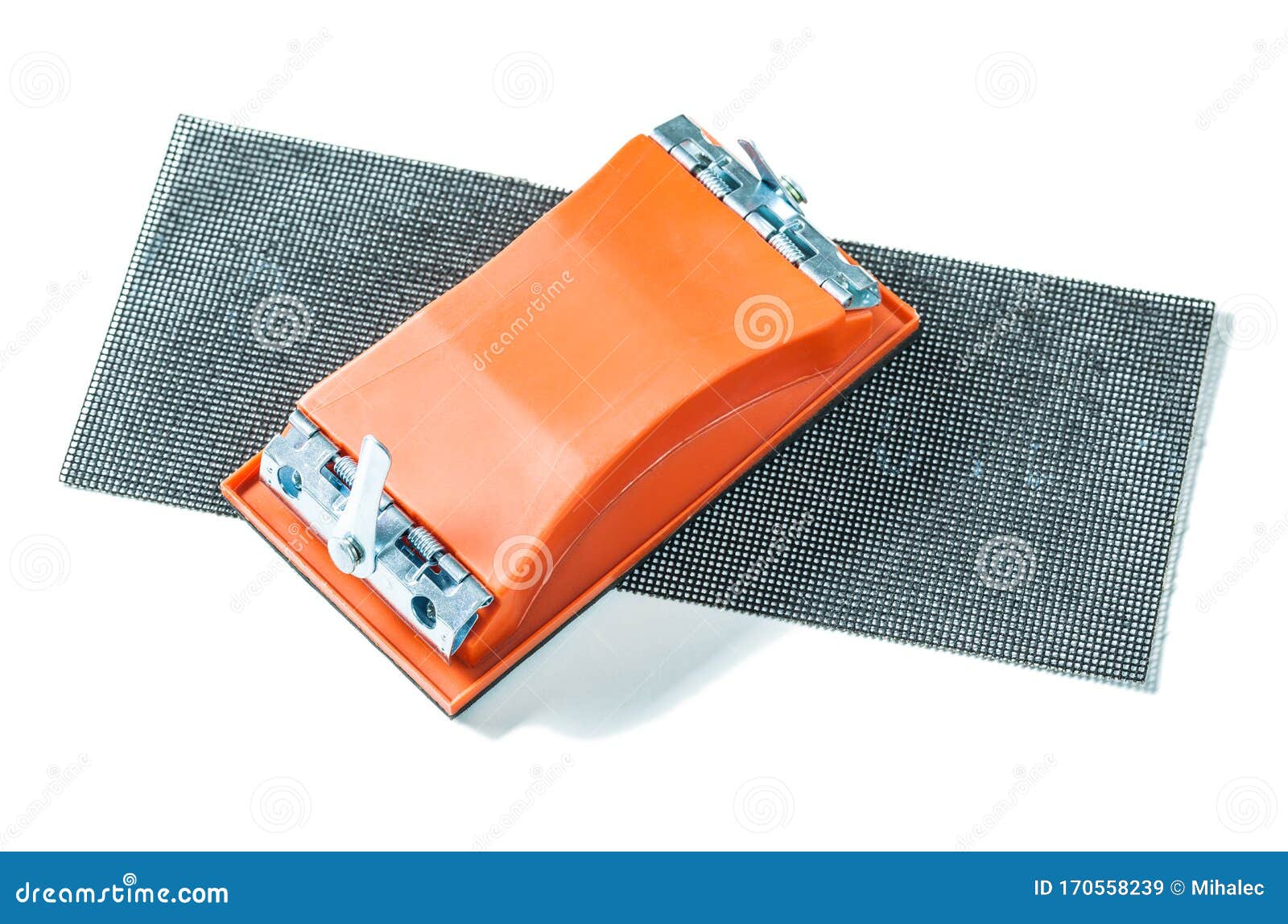 Black Abrasive Grid with Holder for it Isolated Stock Image Image of