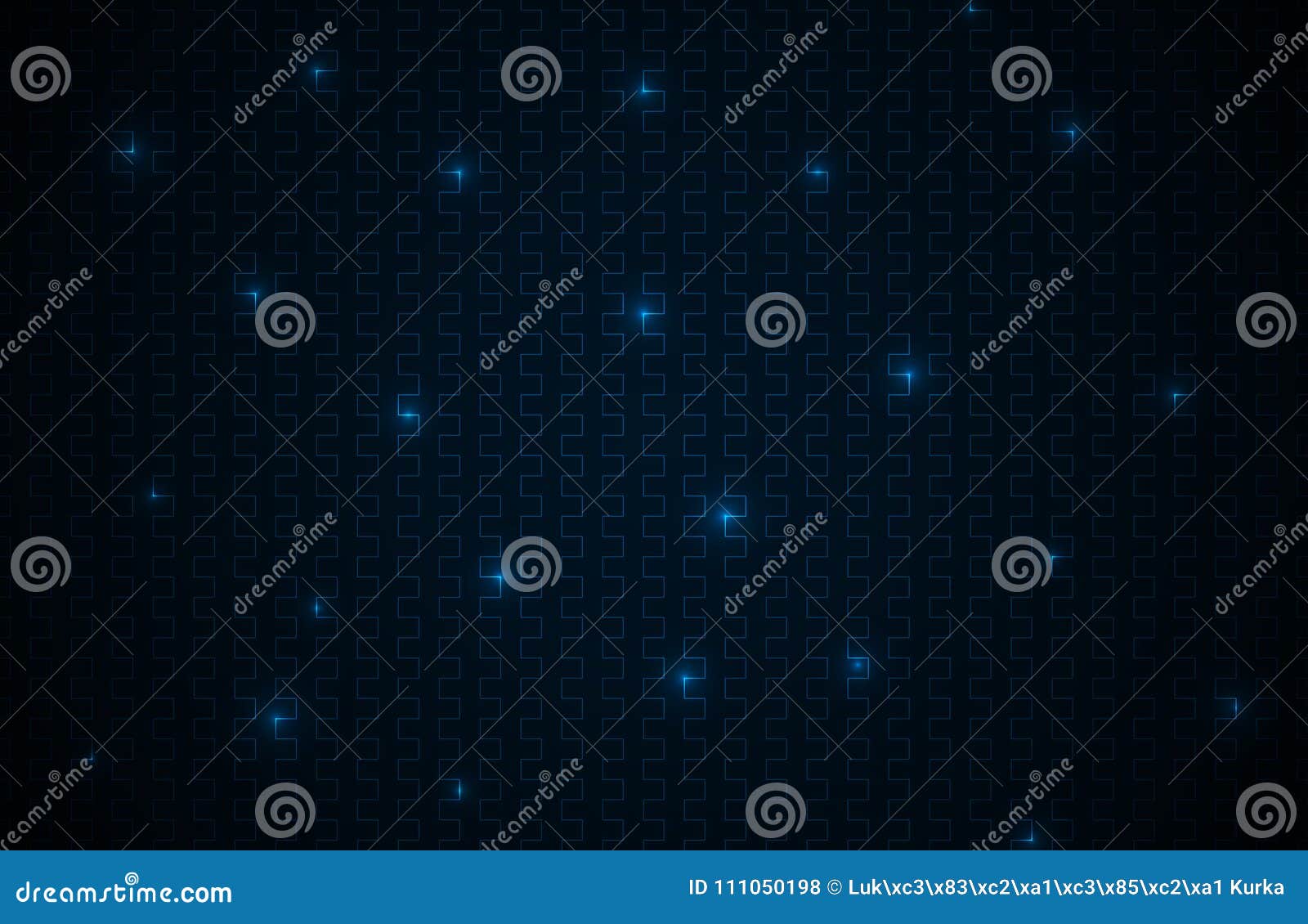 Black Abstract Background with Blue Lines, Neon Grid Stock Vector