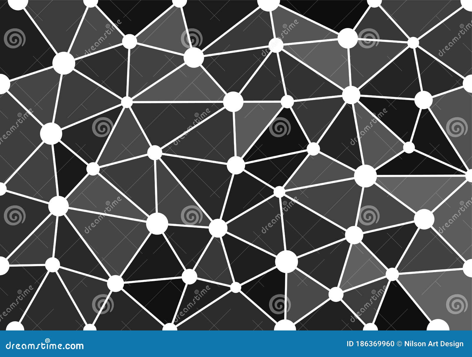 Black Abstract Geometric Background with Triangles, Circles and Lines ...