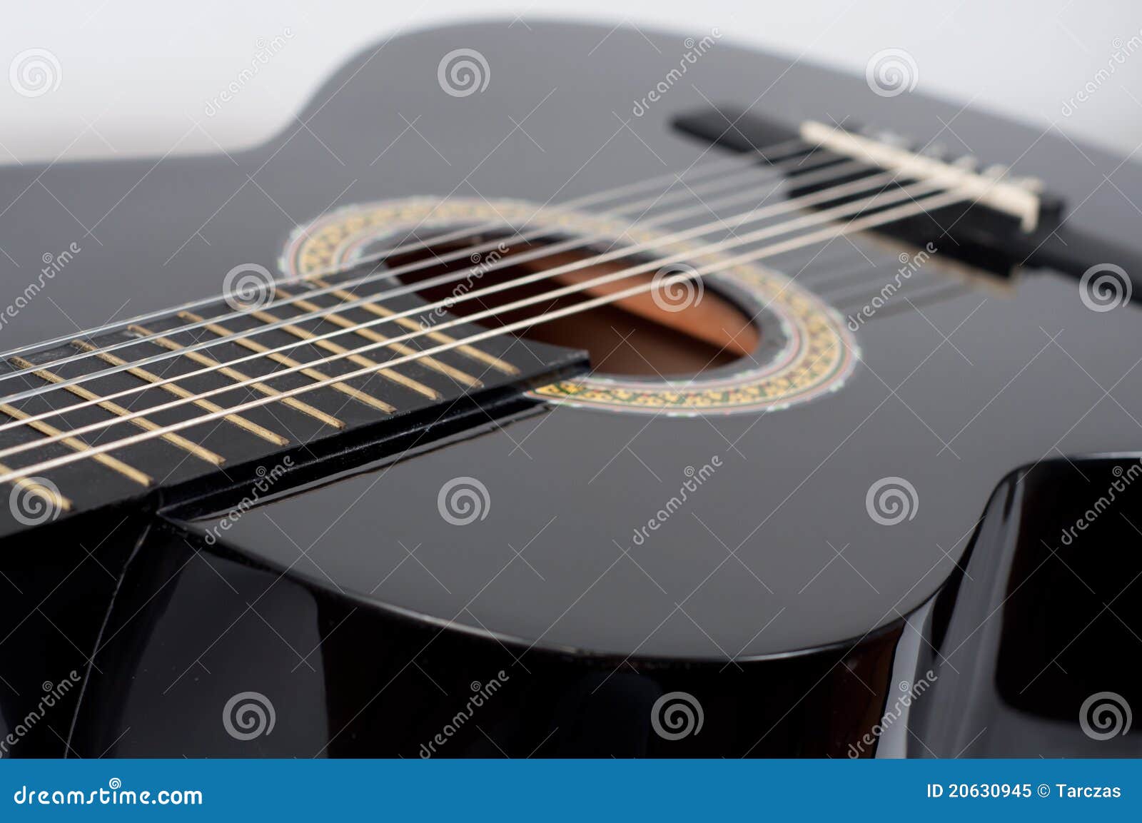 Black acoustic guitar stock image. Image of black, wooden 20630945