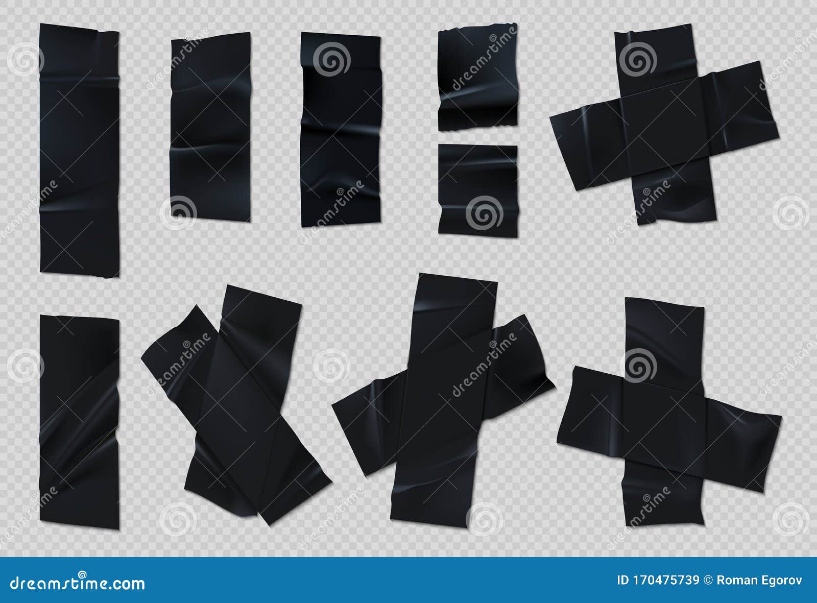 Insulating adhesive sticky black tape realistic Vector Image