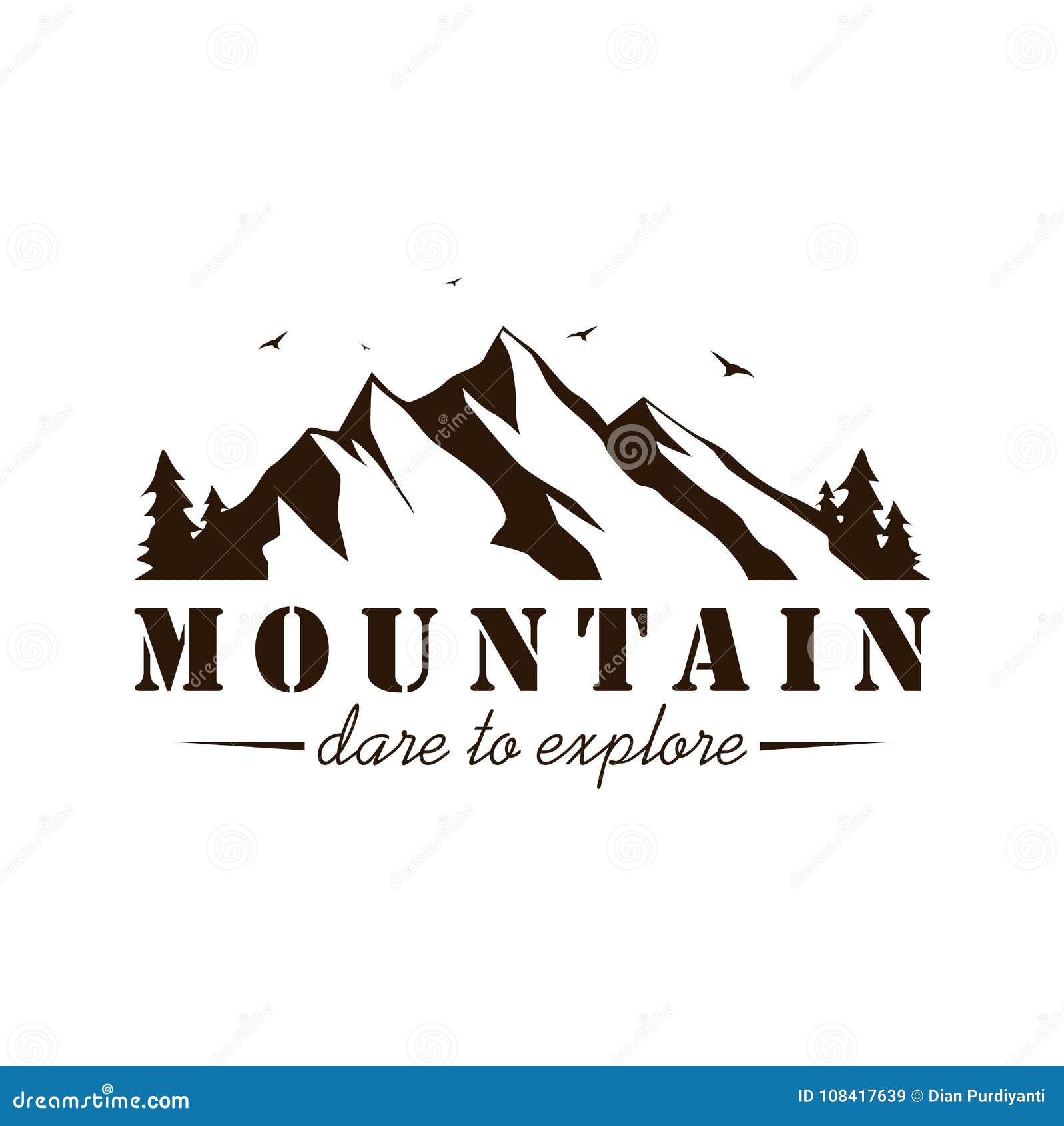 black adn white mountain explorer adventure badge  