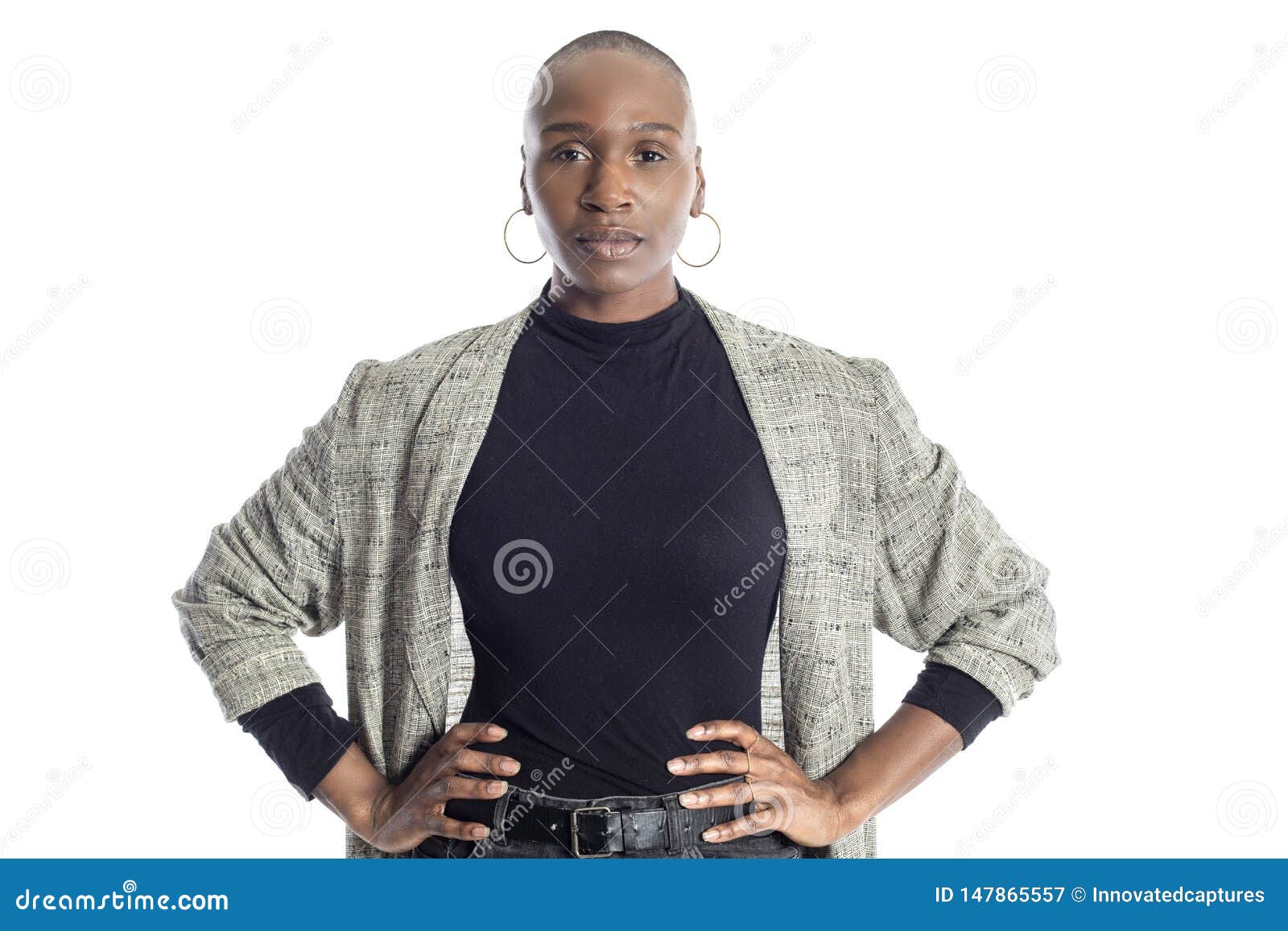 Black Female Fashion Model Wearing Business Casual Attire Stock Image -  Image of african, attire: 147865557
