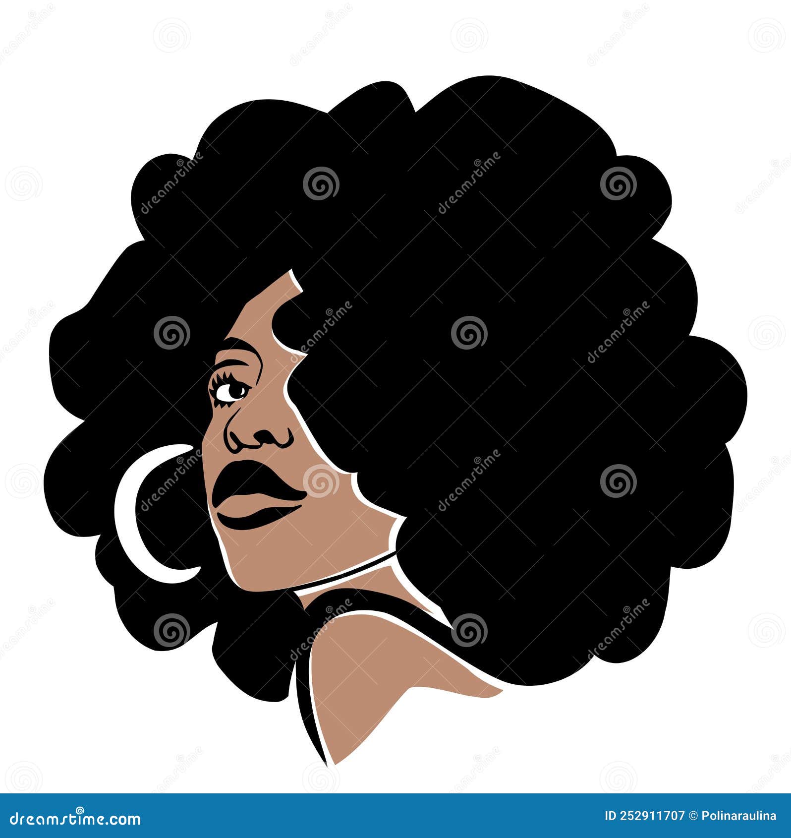 black afro woman