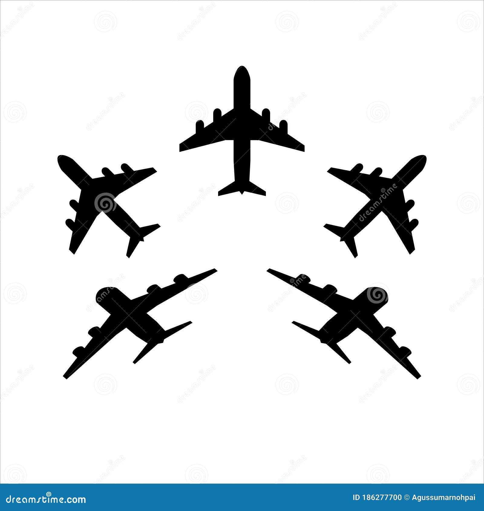 Black airplane icon stock vector. Illustration of abstract - 186277700