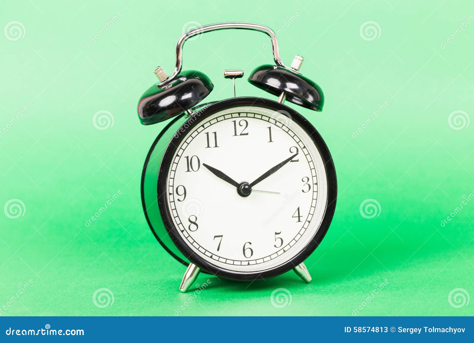 Black Alarm Clock Stock Image Image Of Counting Minute 58574813