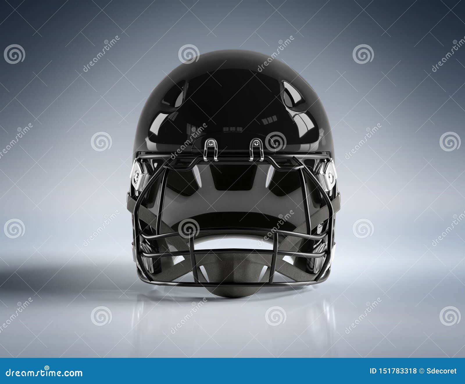 Download Black American Football Helmet Isolated On Grey Mockup 3D ...