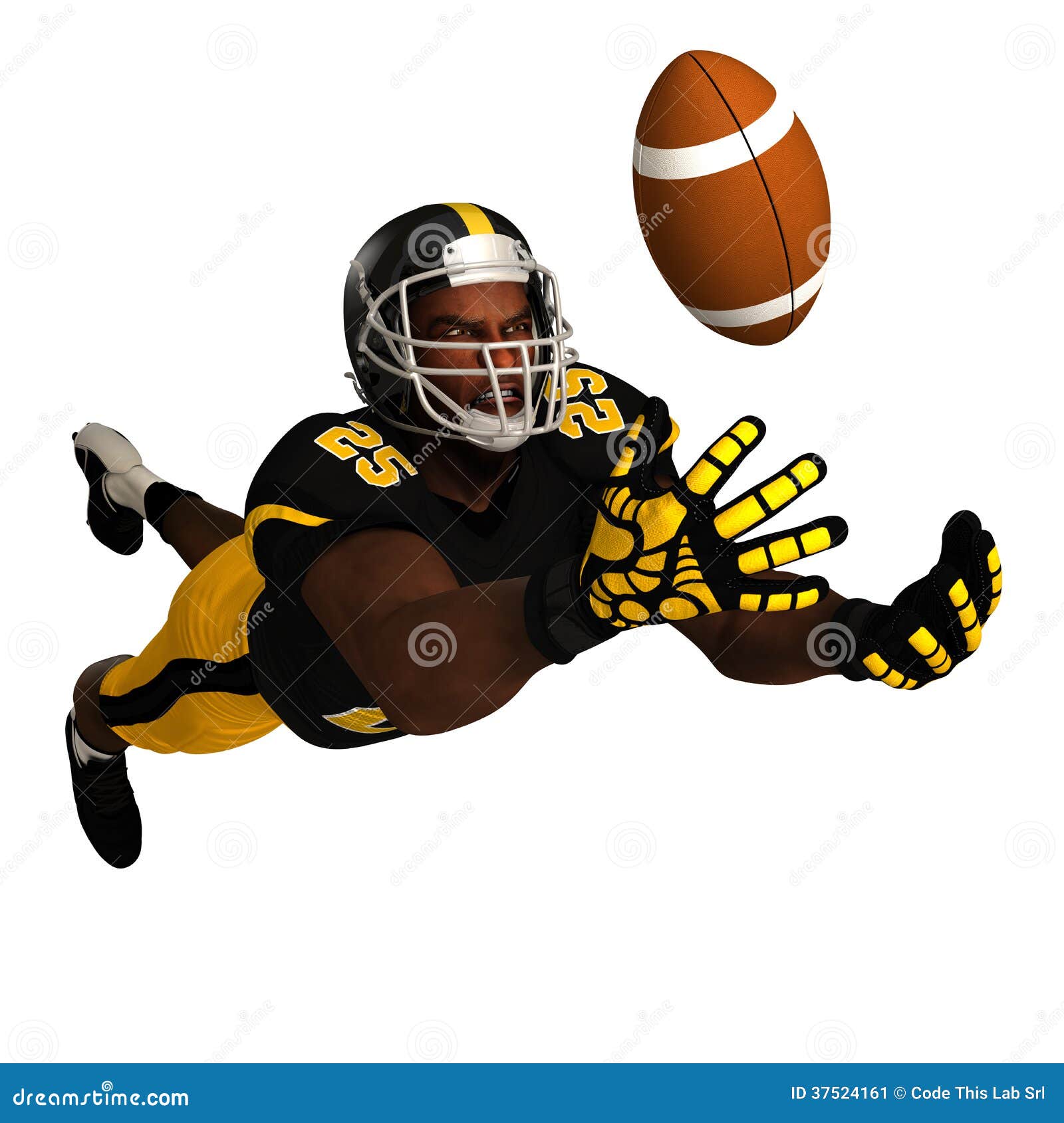 the black african american football player is pensive, thinking. Portrait  of handsome young thoughtful soccer player. Vector character in cartoon  style Stock Vector