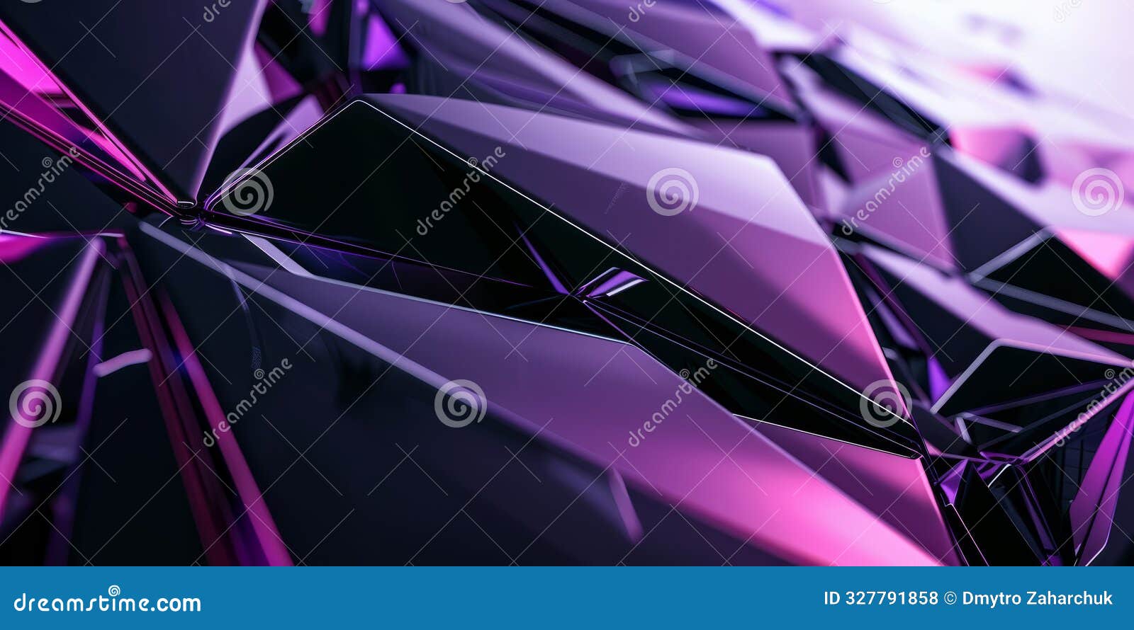 black angular s and lines, dark purple gradient background and reflective metal surfaces, dynamic lighting effects.