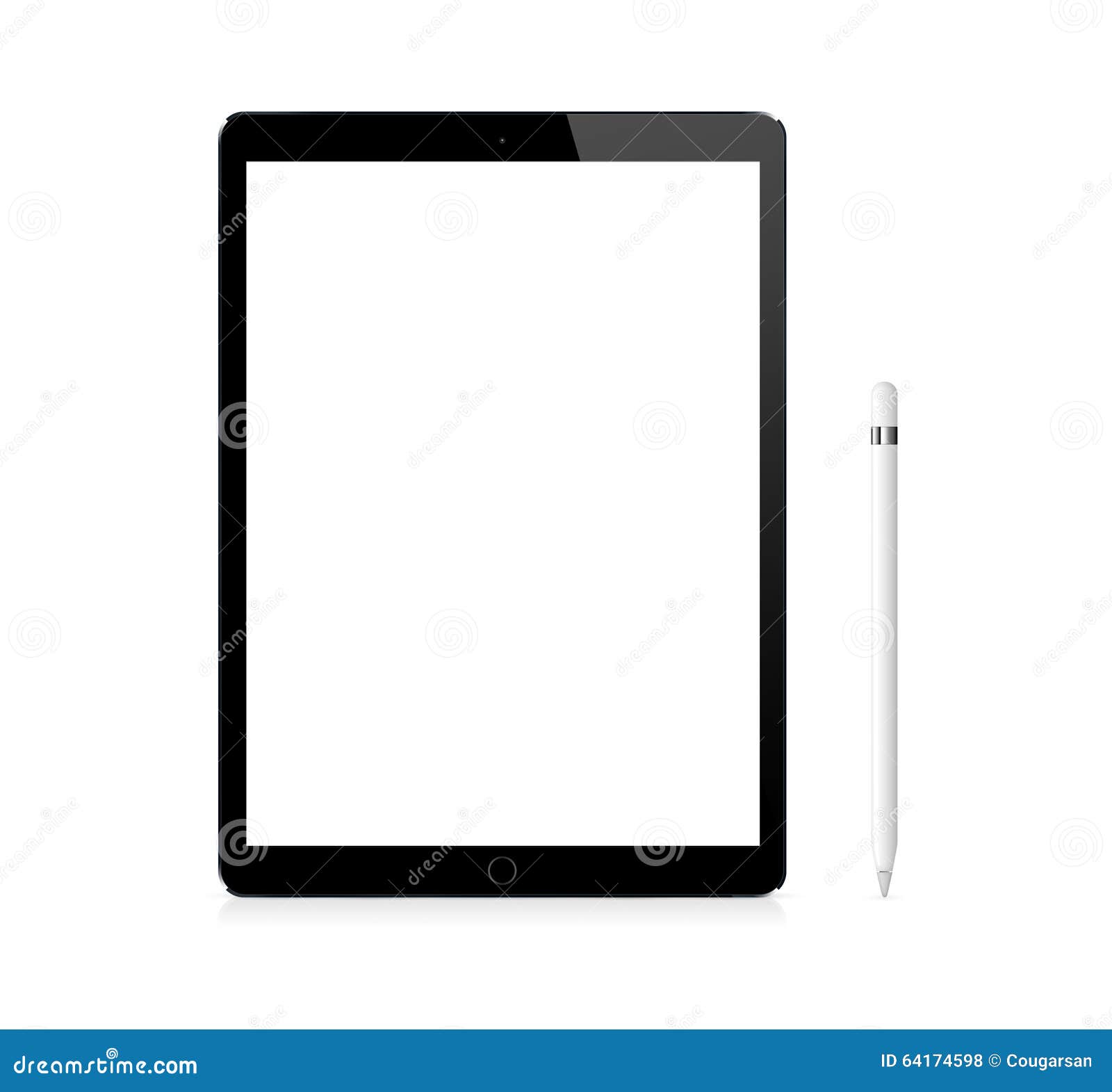 black apple ipad pro portable device with pencil