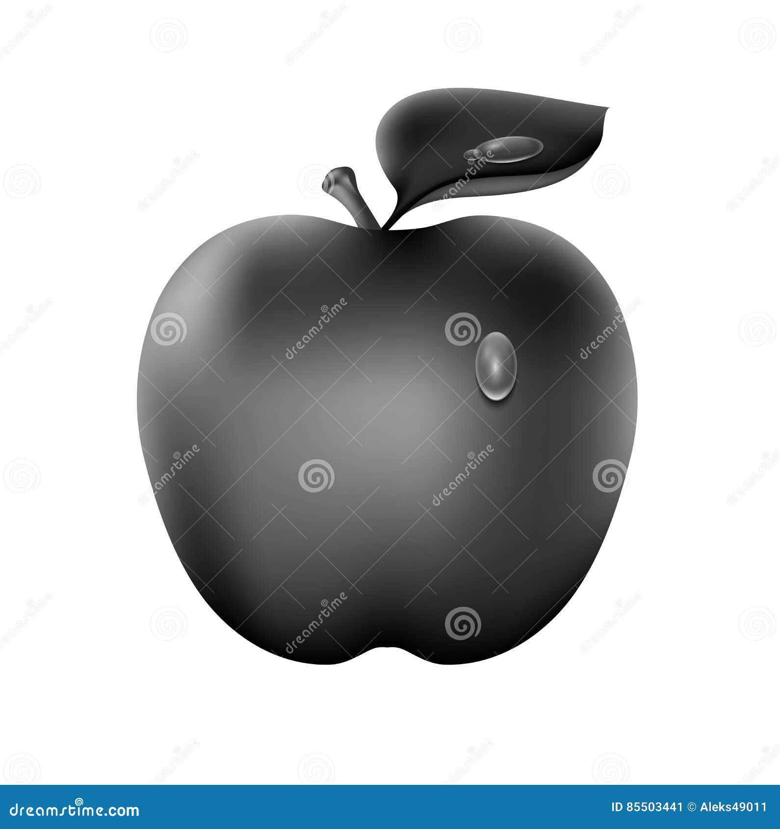 Black apple stock vector. Illustration of delicious, modern 85503441