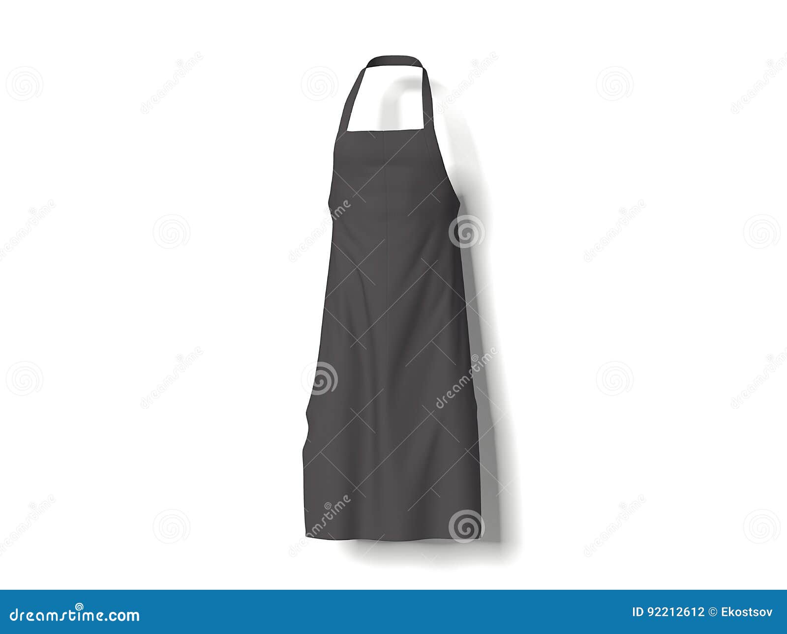 black apron. 3d rendering