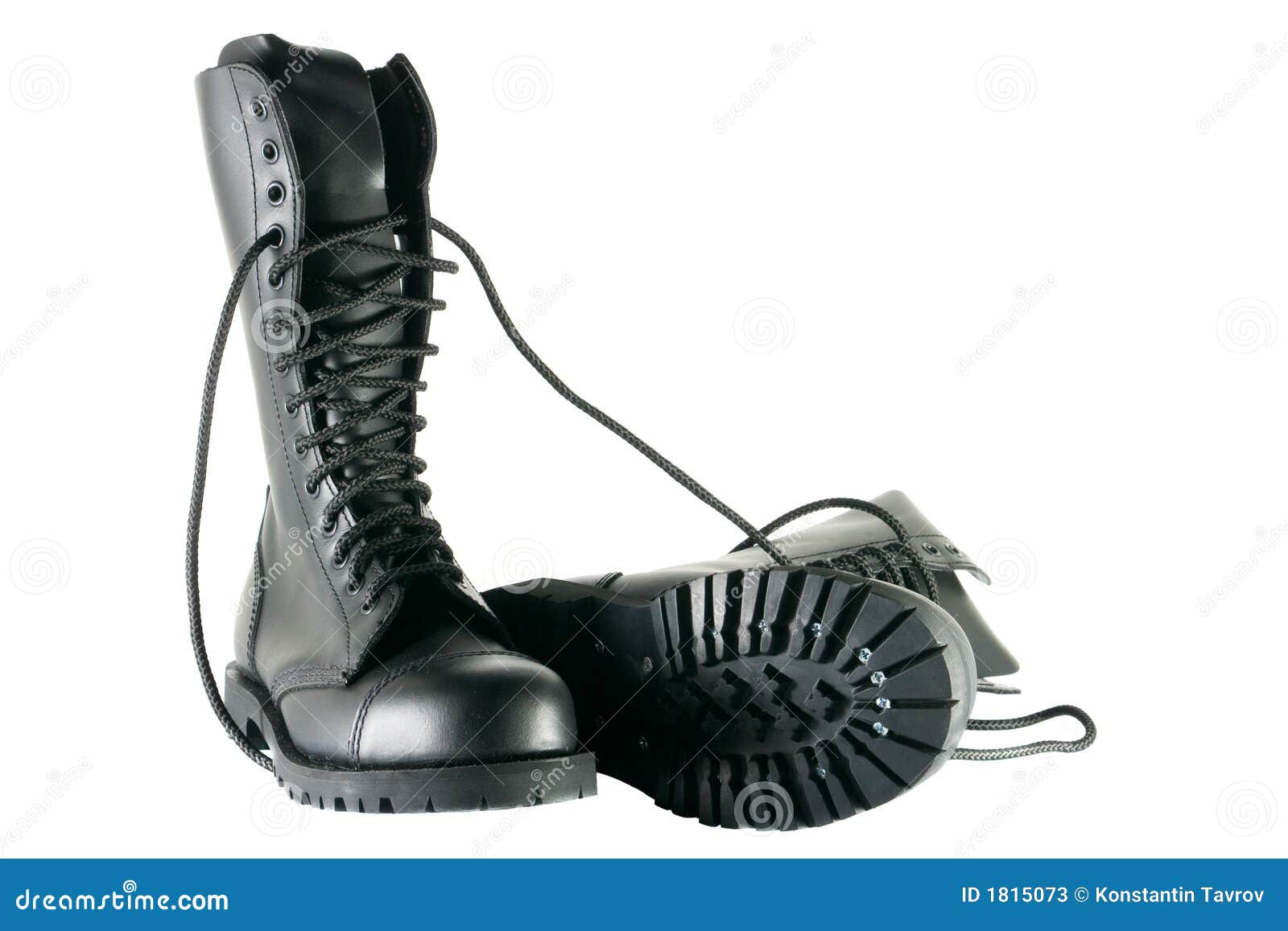 Black army shoes stock image. Image of laces, material 1815073