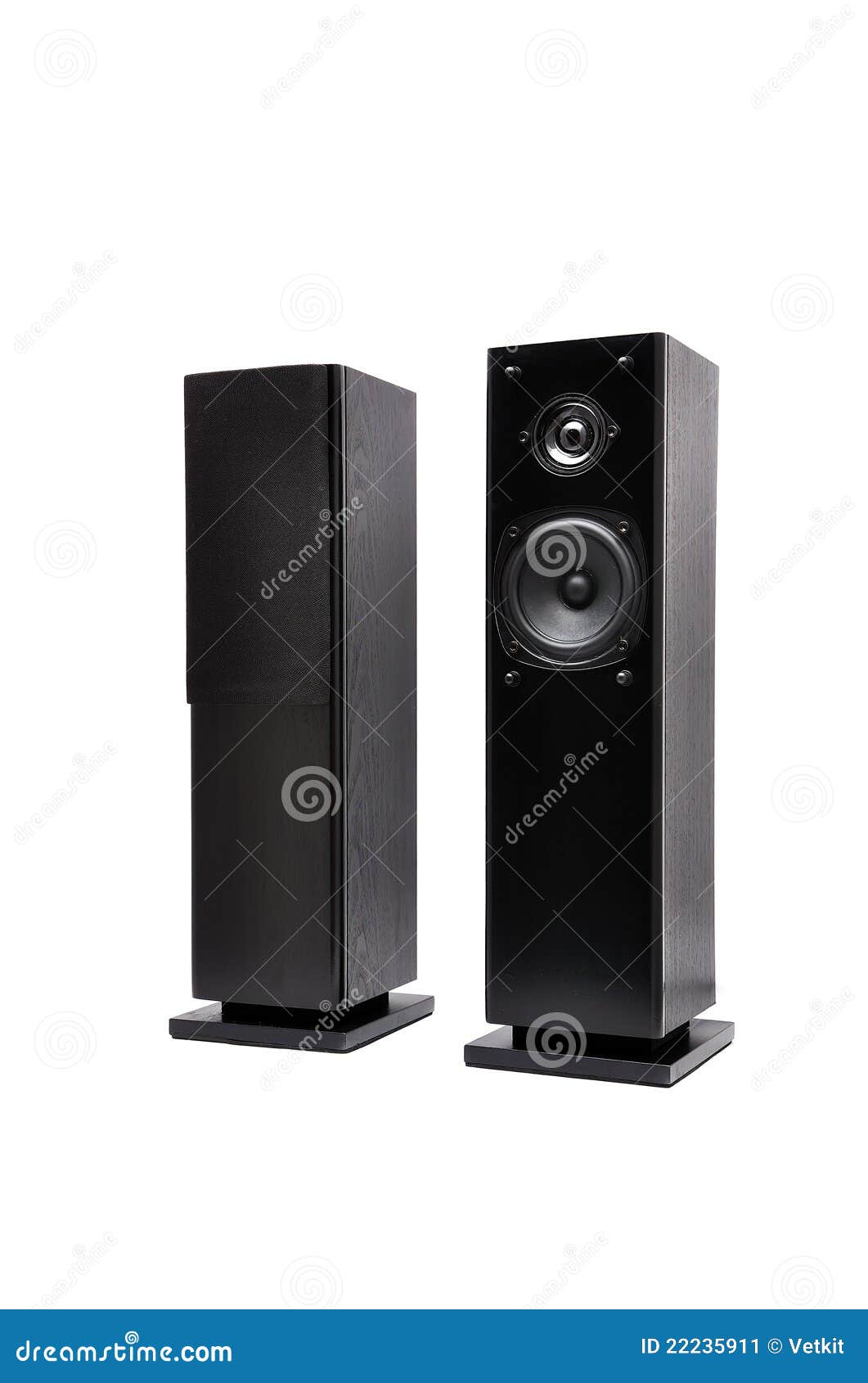 Black audio speakers stock image. Image of equipment 22235911