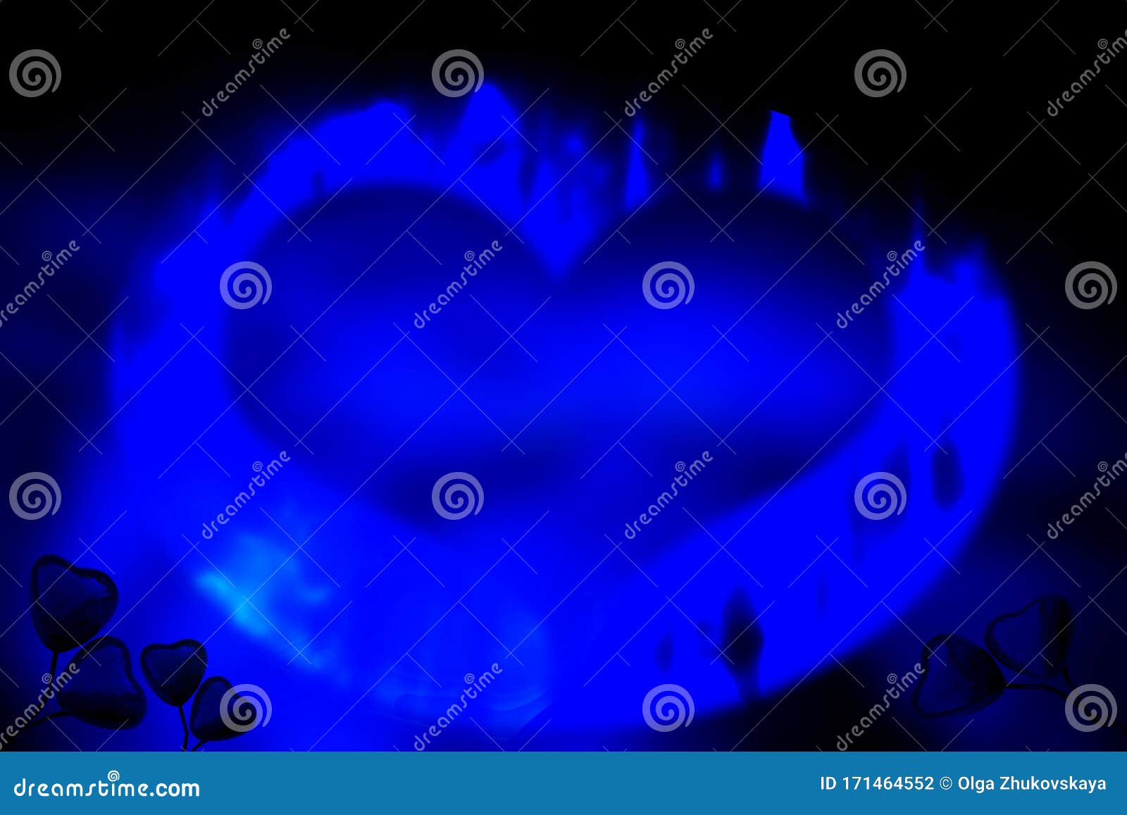 Black Background with Blue Hearts Stock Photo Image of gothic, hearts 171464552