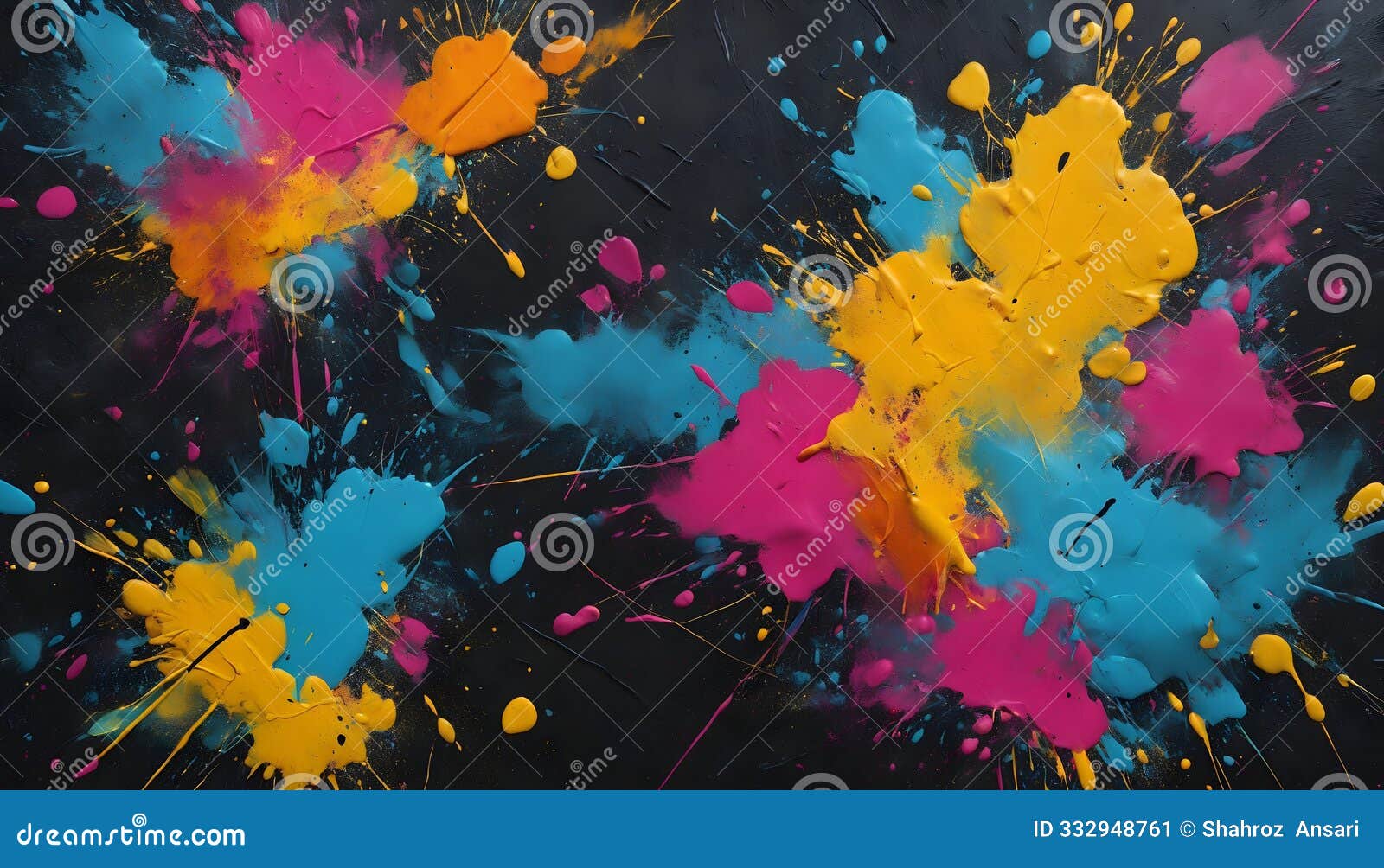 a black background with a bold, abstract graffiti texture