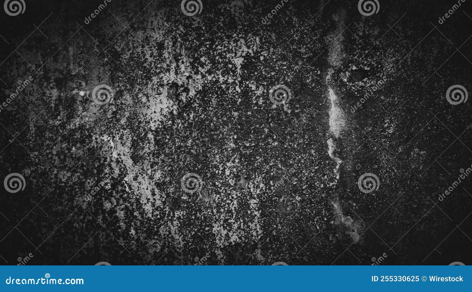 Black Background of an Old Wall Texture with Grey Marks and a Copy