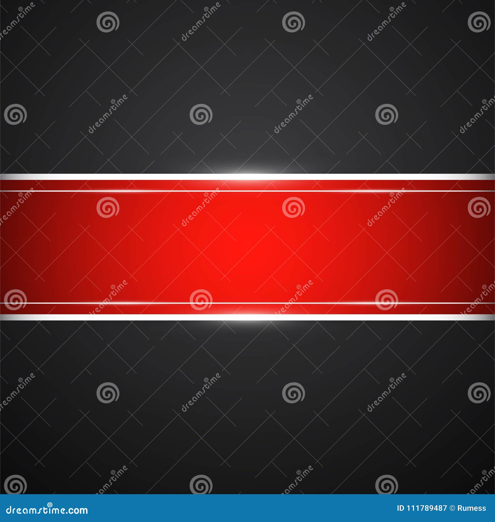 Black Background With Red Banner. Vector Illustration Stock Vector