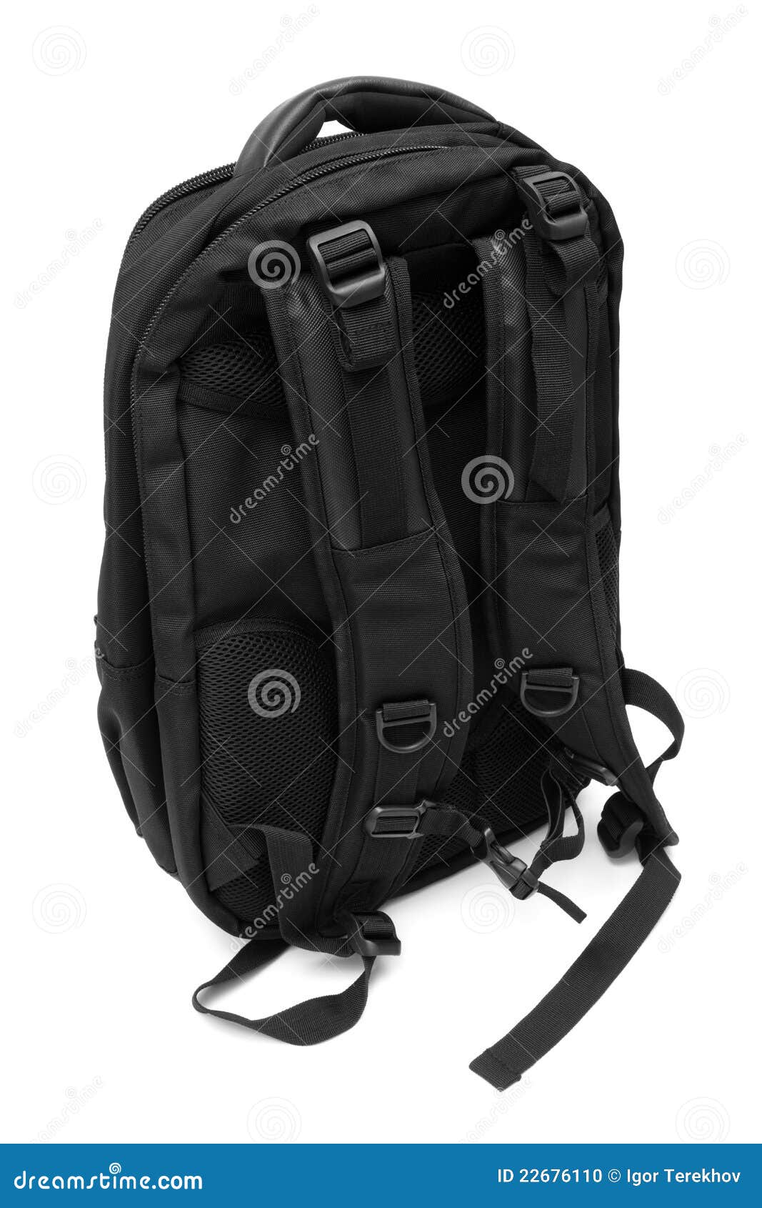 Black backpack stock photo. Image of back, macro, packing - 22676110