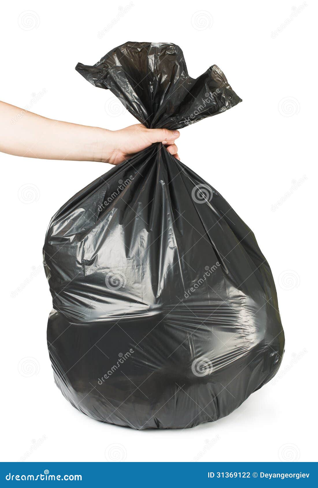 Black bag of rubbish stock photo. Image of housework 31369122