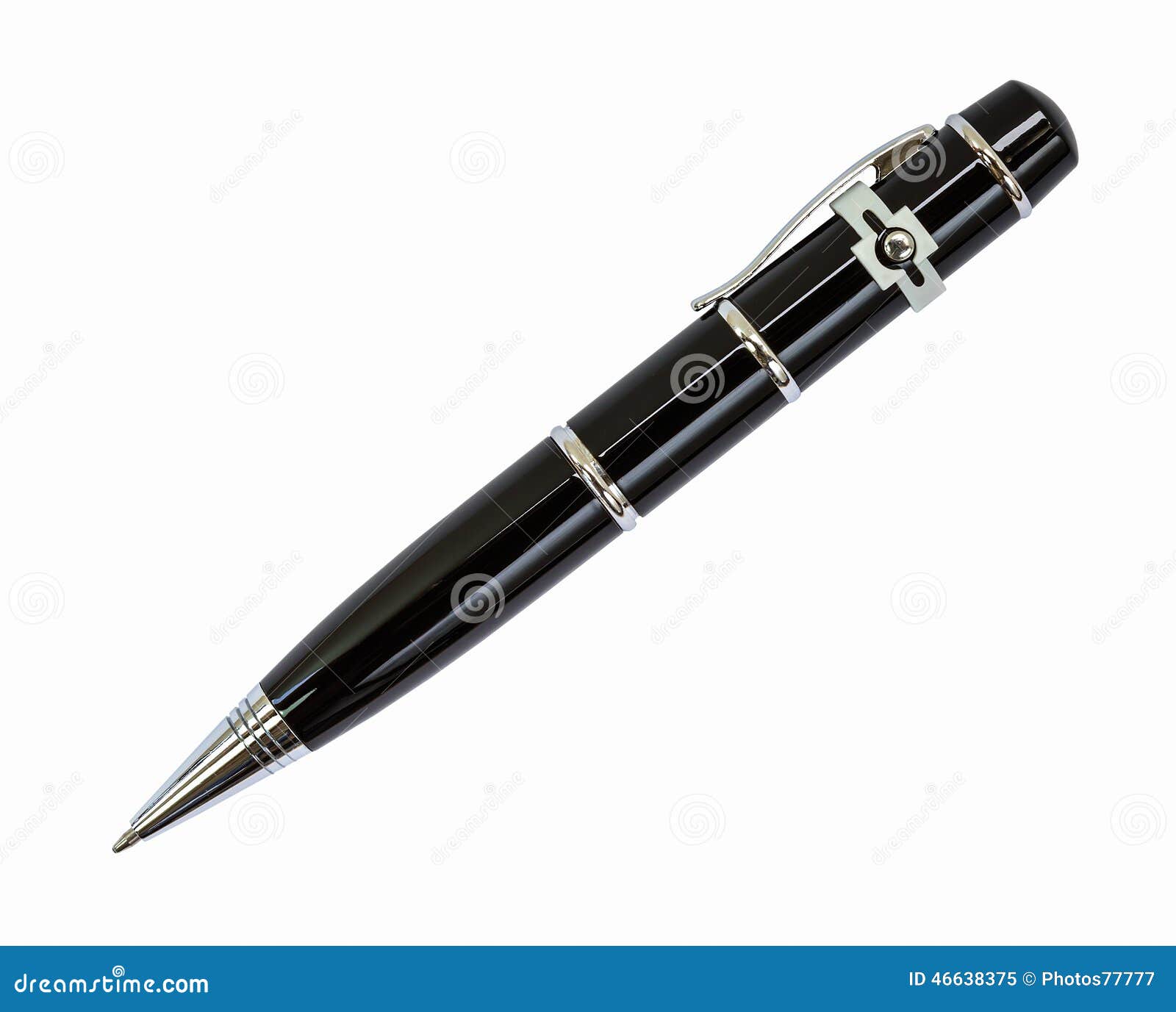 Black ballpoint pen stock image. Image of stationery 46638375
