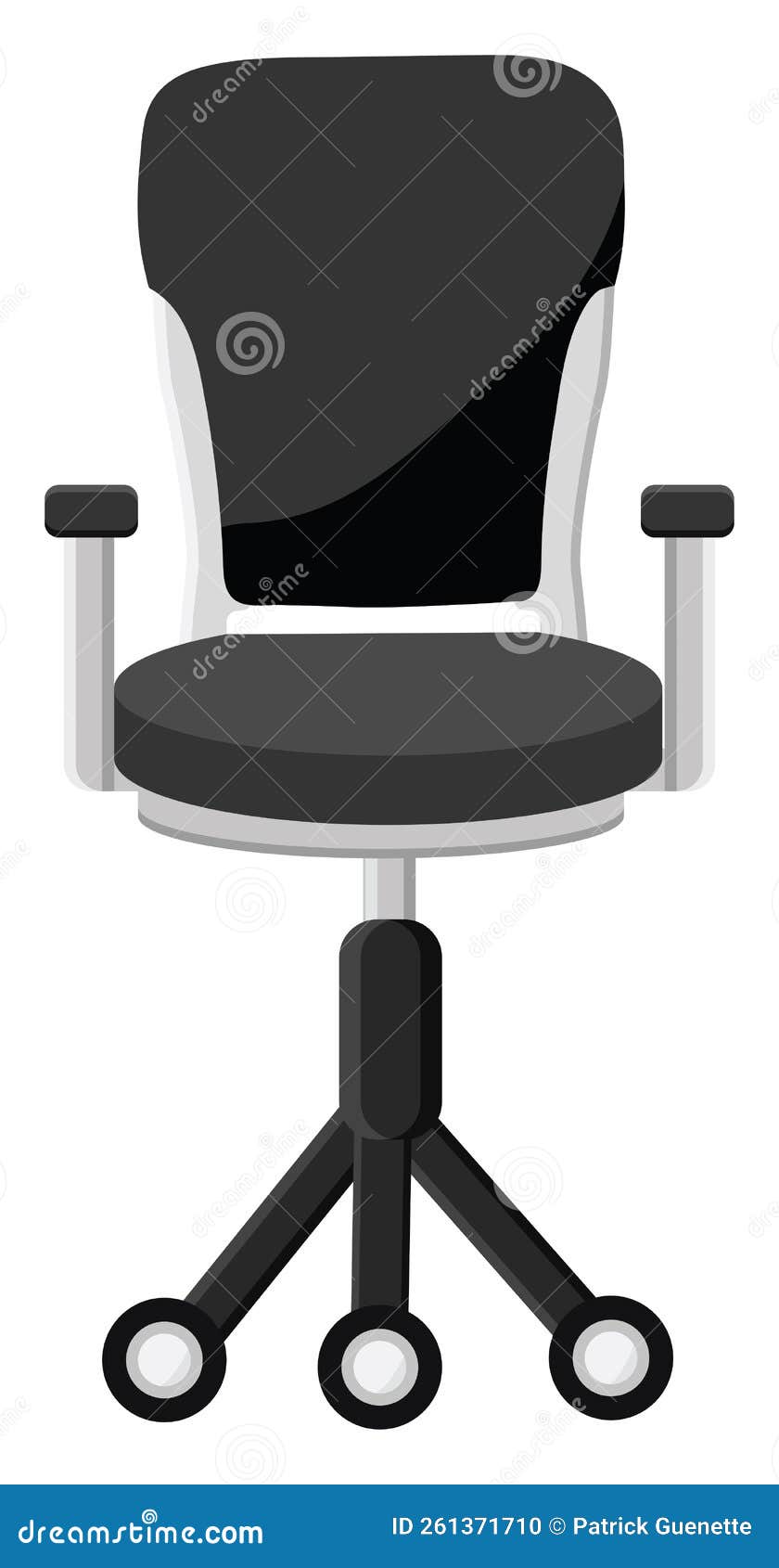 Black barbers chair, icon stock vector. Illustration of logo - 261371710