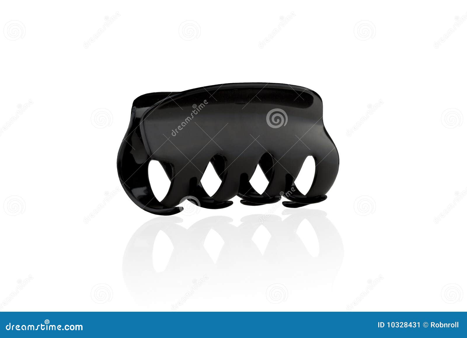 Black Barrette Isolated on White Stock Image Image of beauty