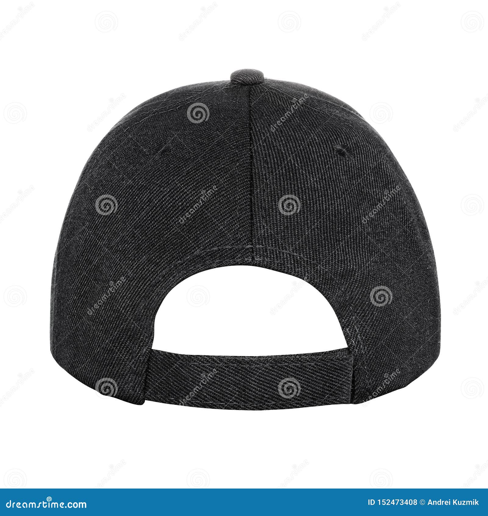 Black Baseball Cap Back View Isolated Stock Photo Image of visor